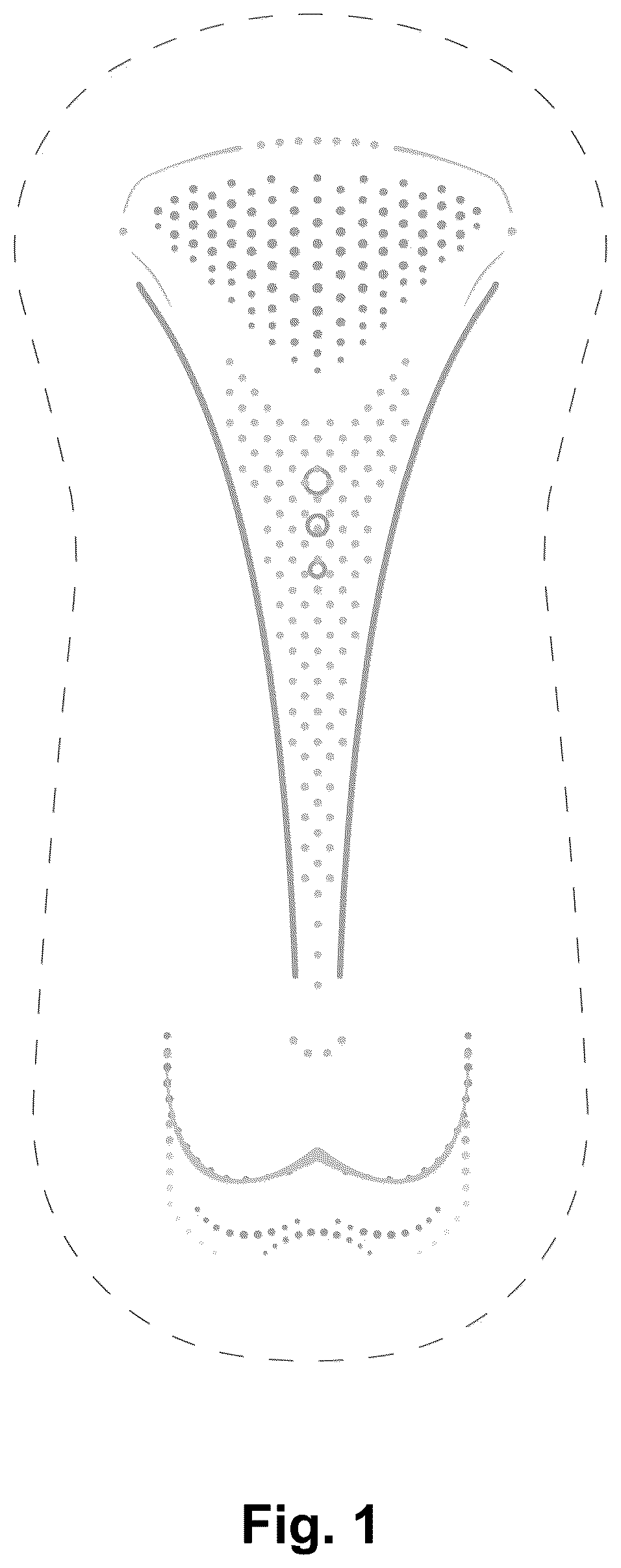 Patent USD1077213 Figure 1 – Pattern for sanitary article top