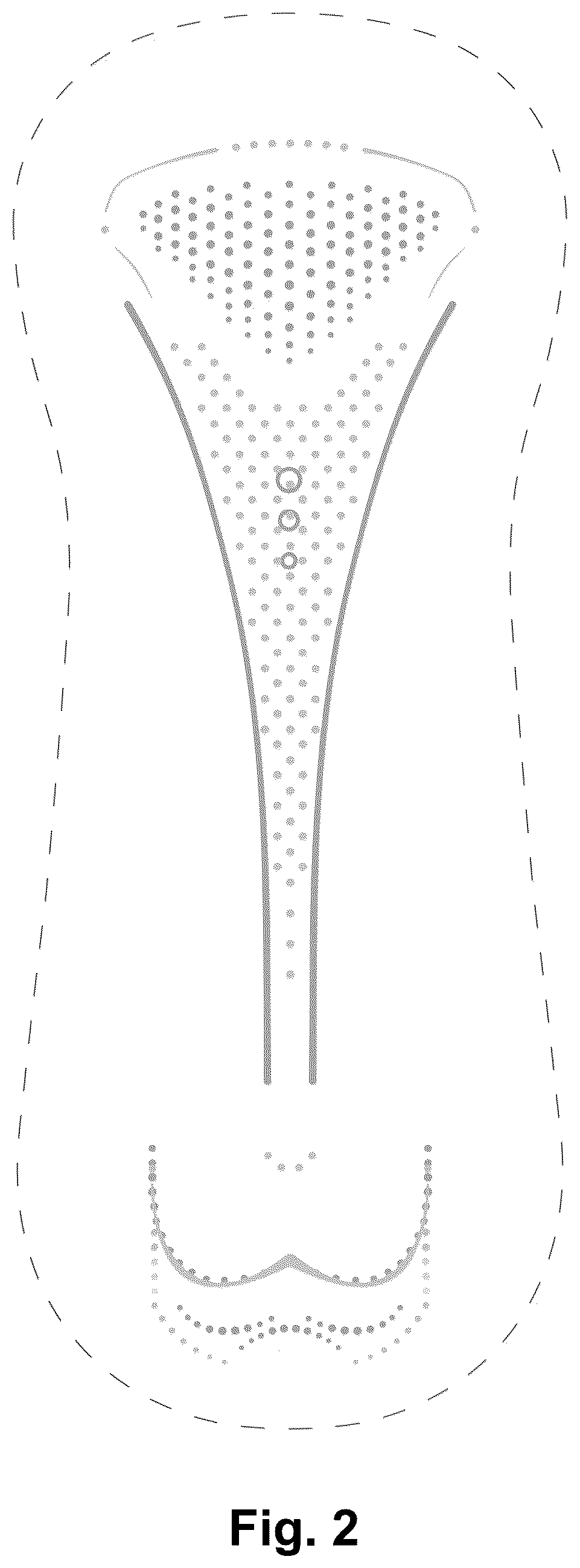 Patent USD1077213 Figure 2 – Pattern for sanitary article top