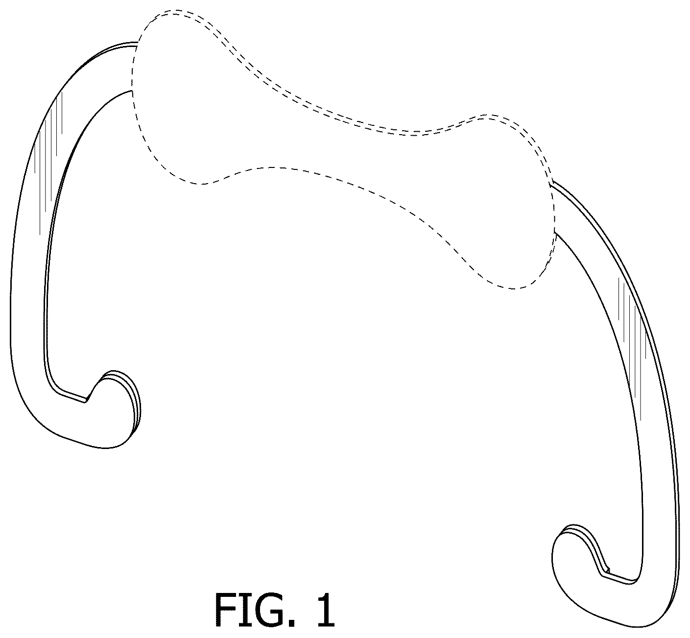 Patent USD1077219 Figure 1 – Nasal dilator with arms
