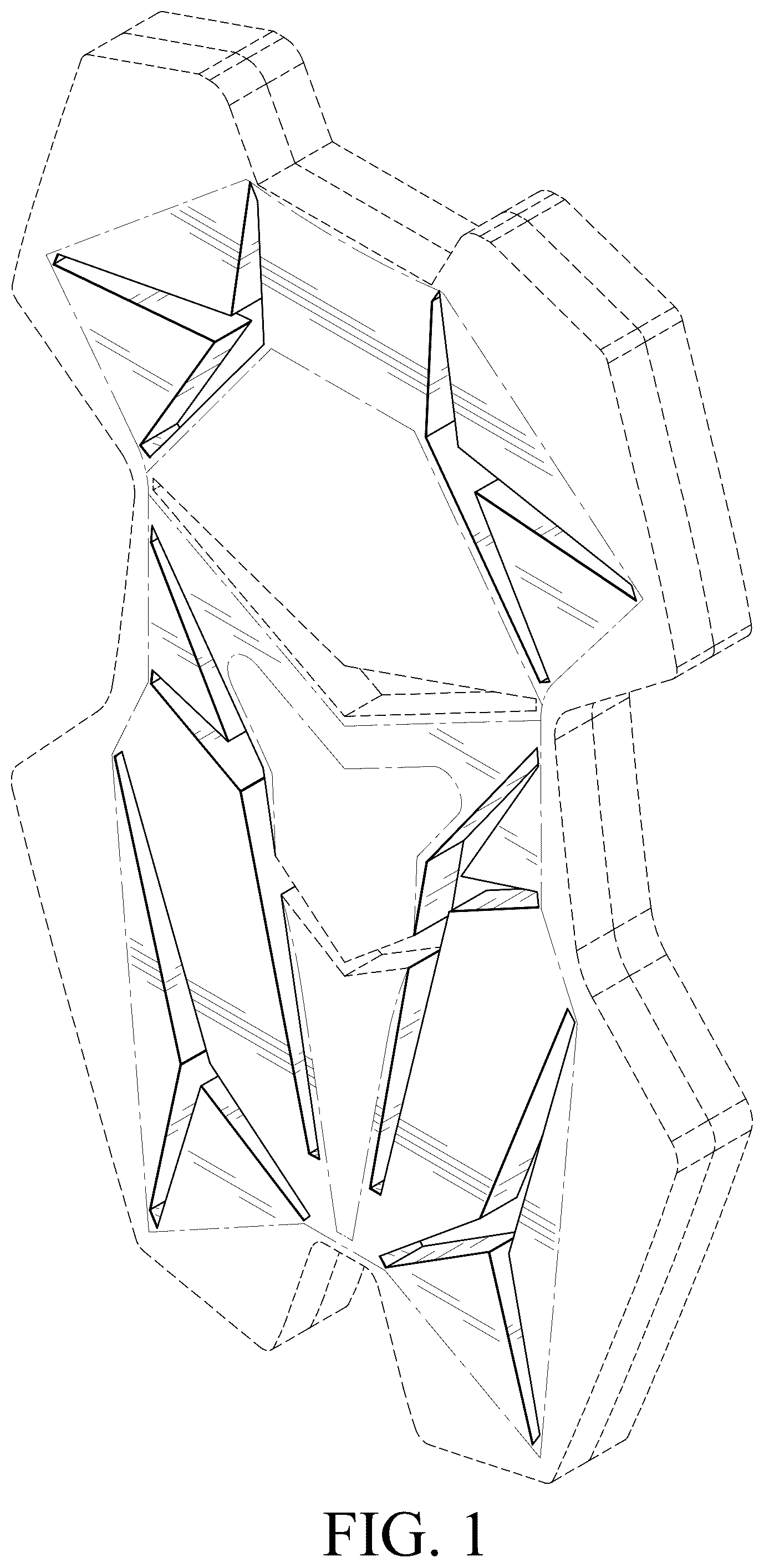 Patent USD1077240 Figure 1 – Body protection pad
