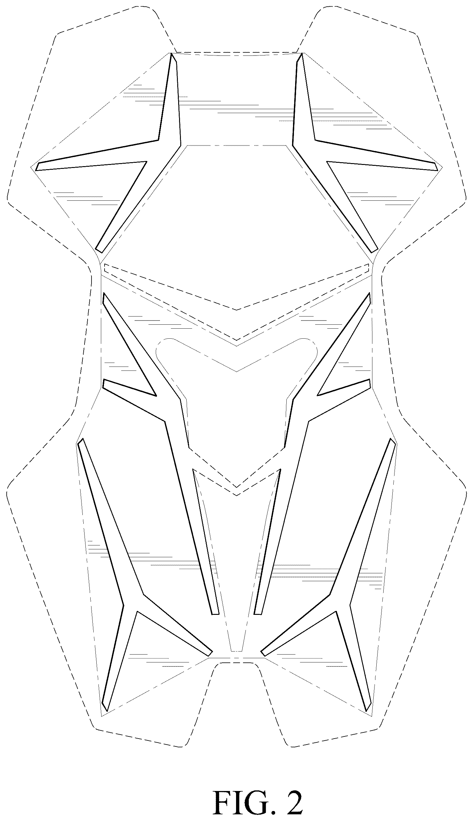 Patent USD1077240 Figure 2 – Body protection pad