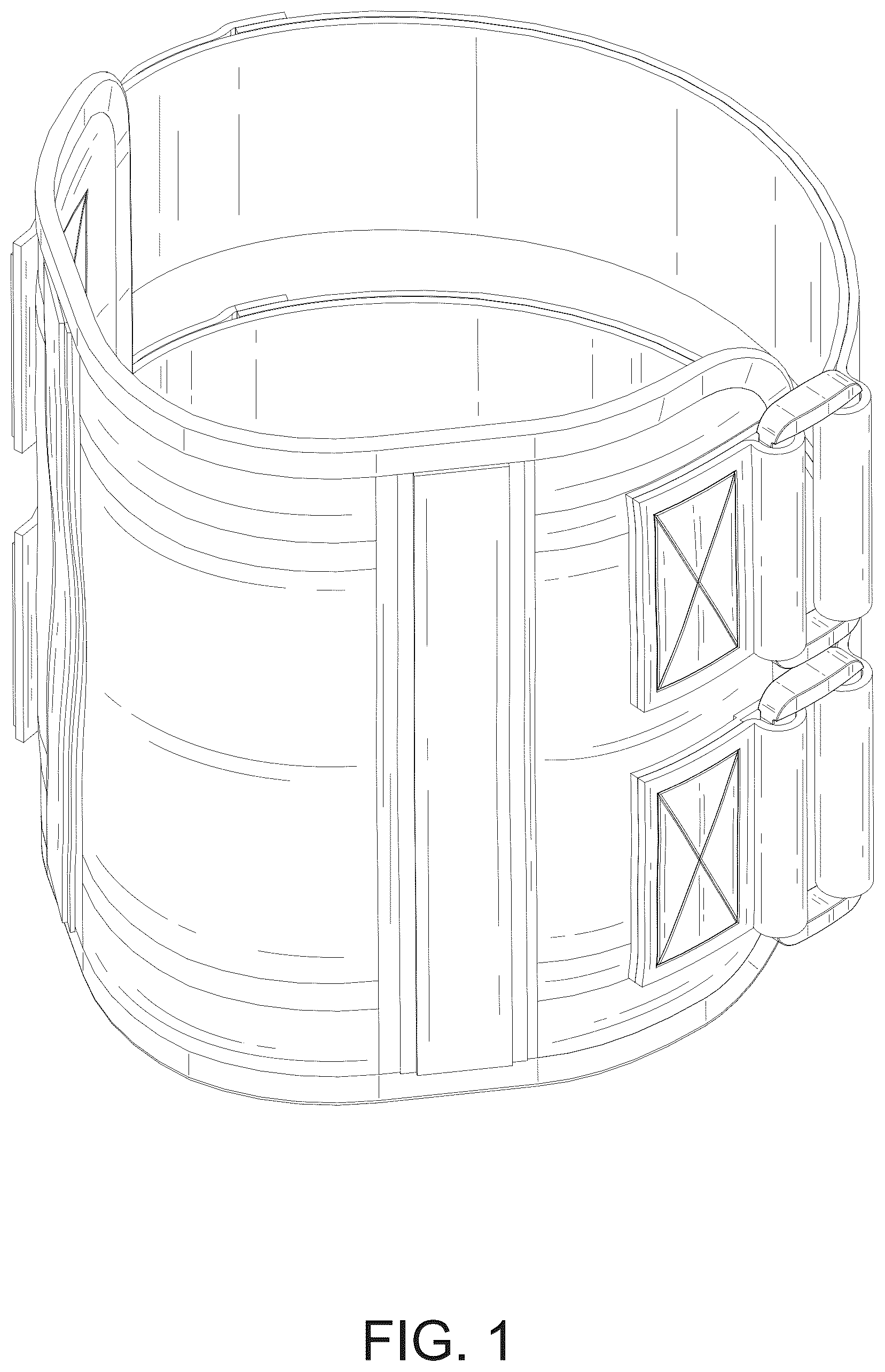 Patent USD1077241 Figure 1 – Sciatica brace