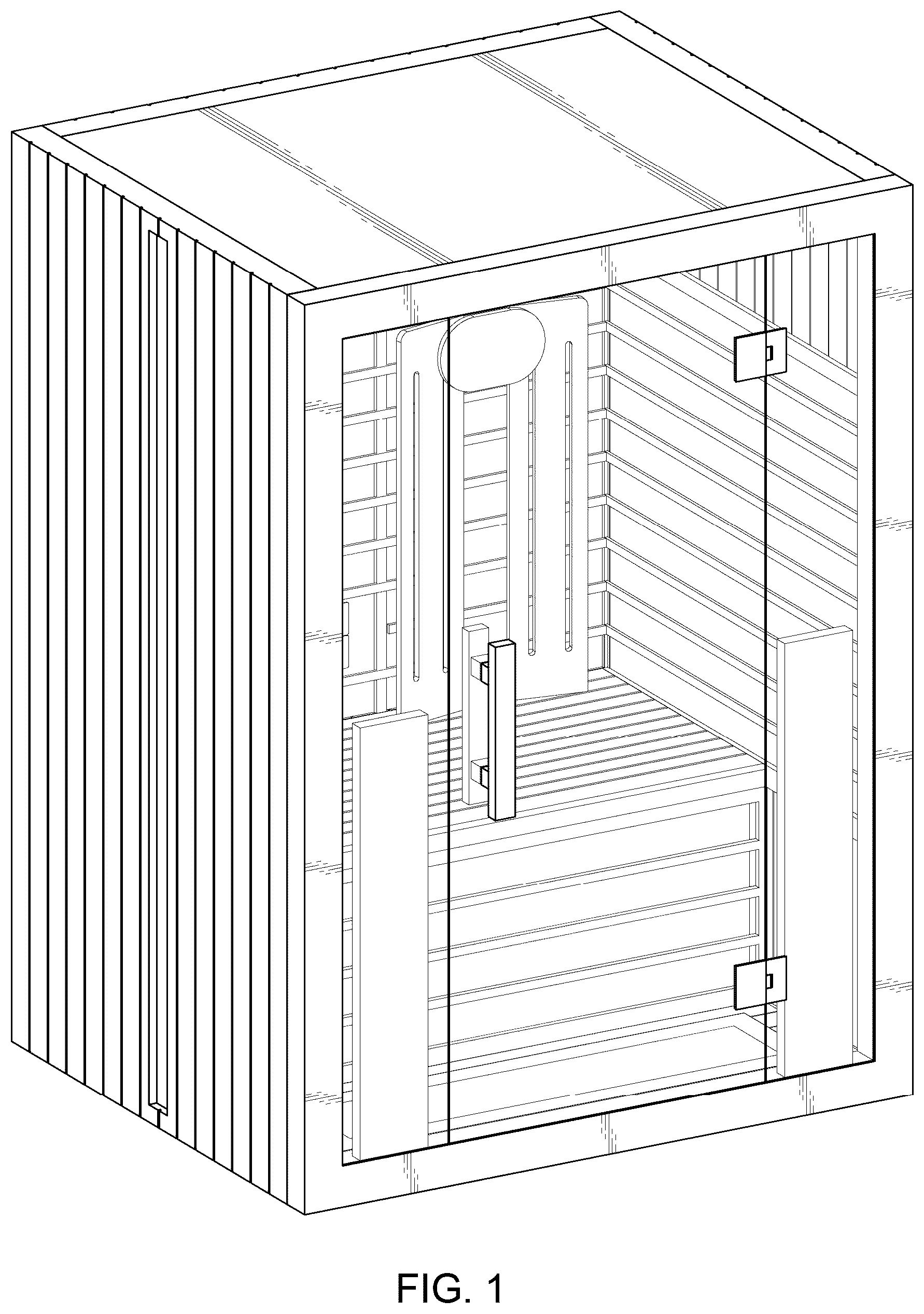 Patent USD1077249 Figure 1 – Sauna