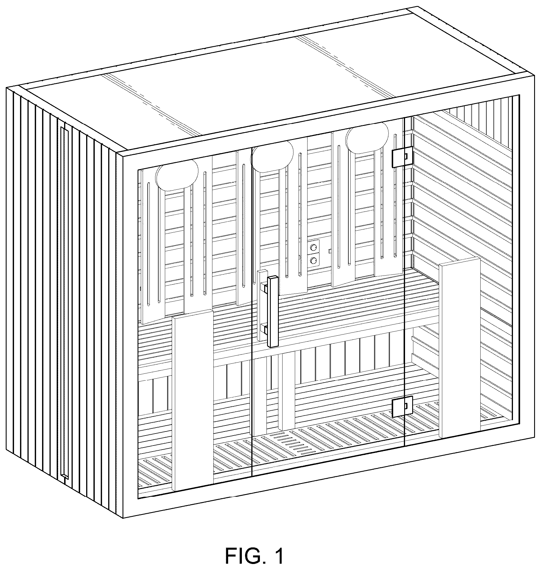Patent USD1077250 — Sauna — Figure 1