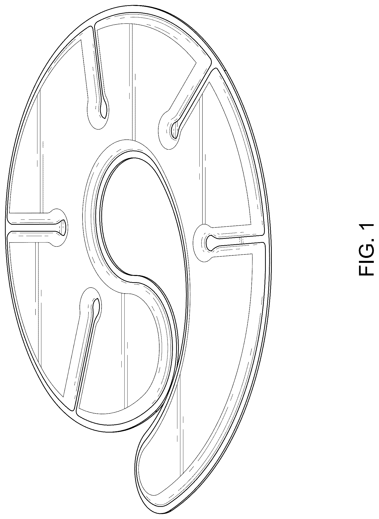 Patent USD1077254 Figure 1 – Breast gel pack