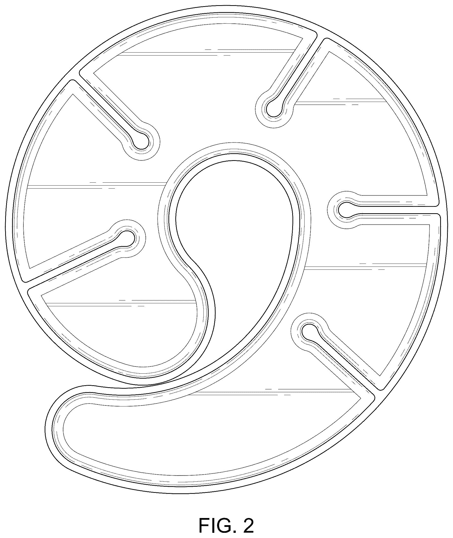 Patent USD1077254 Figure 2 – Breast gel pack
