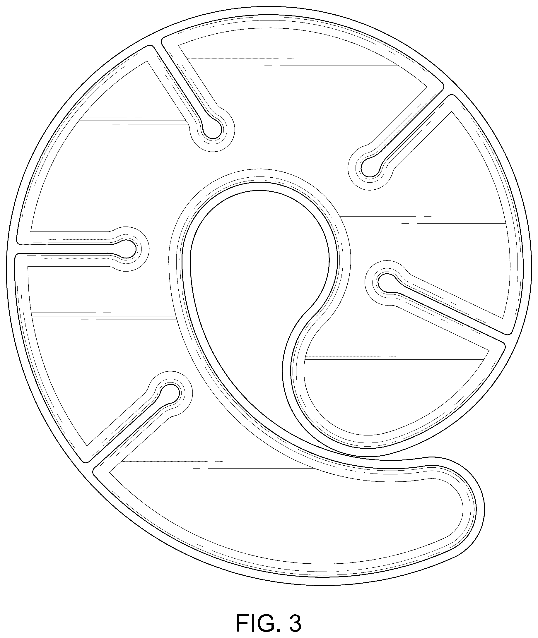 Patent USD1077254 Figure 3 – Breast gel pack