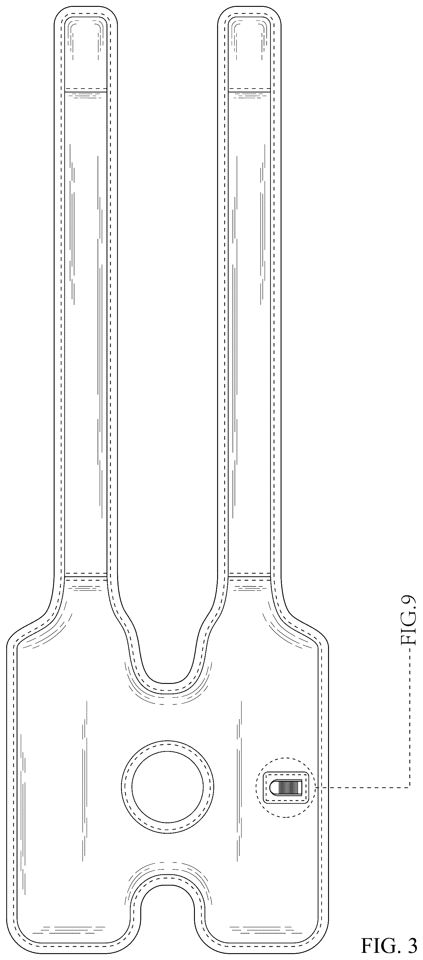 Patent USD1077256 Figure 3 – Knee phototherapy wrap