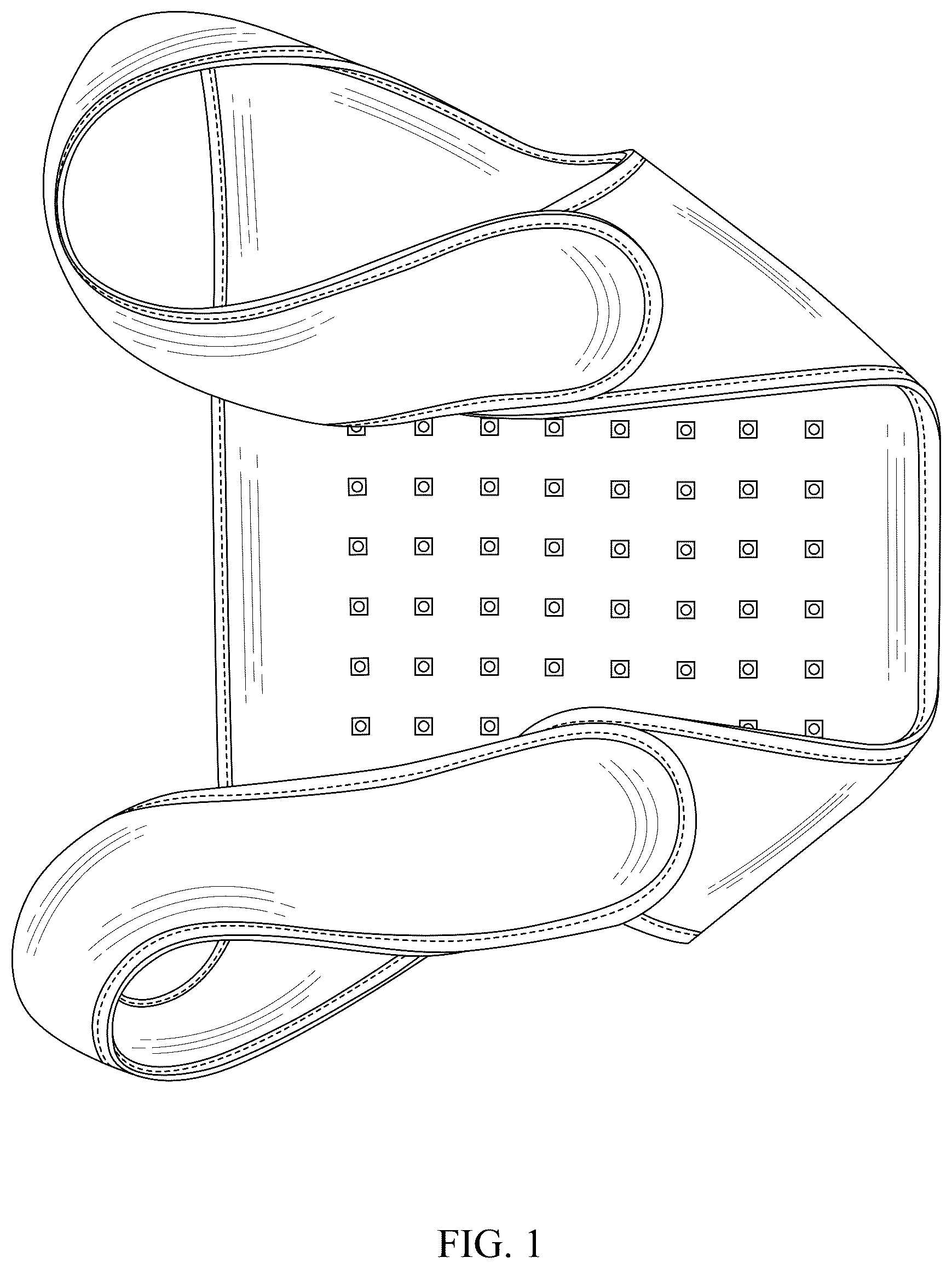 Patent USD1077257 Figure 1 – Shoulder phototherapy wrap