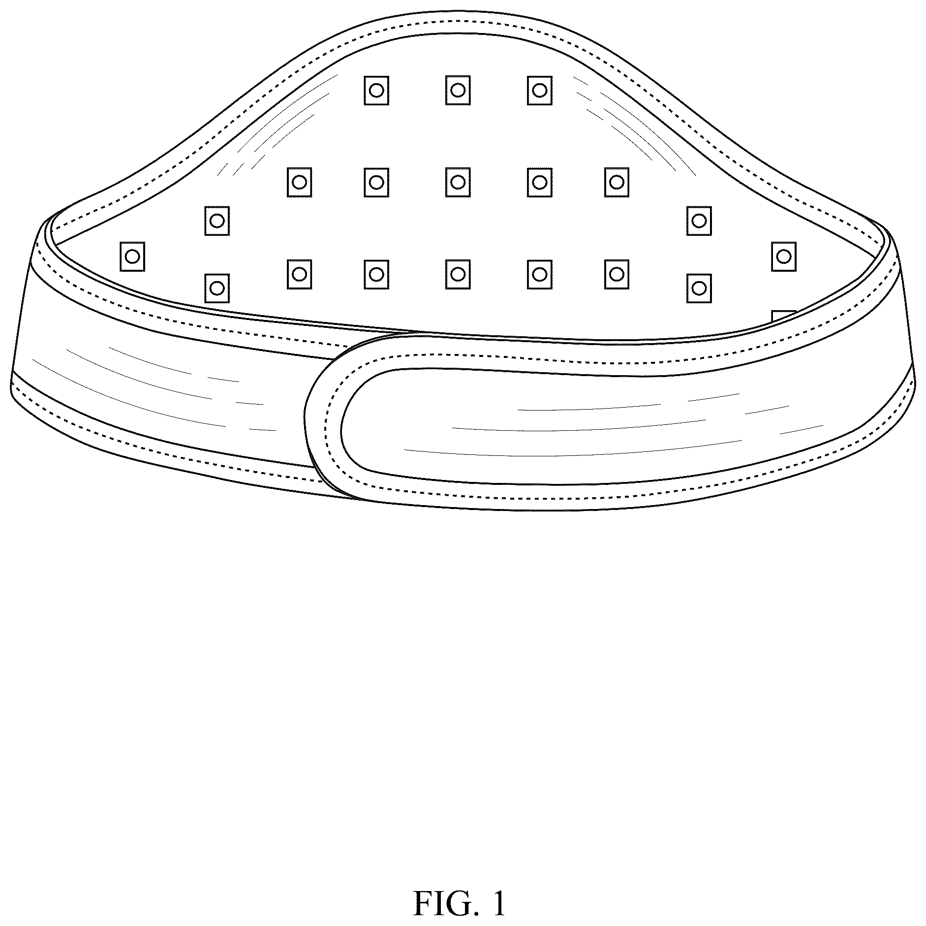 Patent USD1077258 — Phototherapy neck wrap — Figure 1