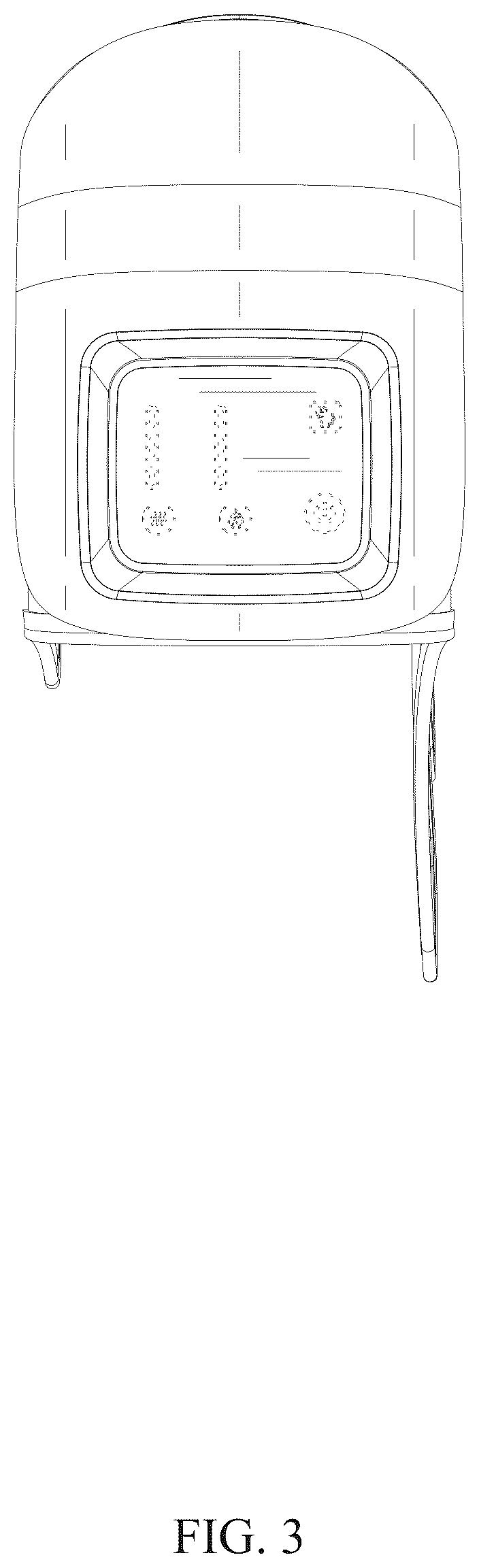 Patent USD1077264 Figure 3 – Massaging device