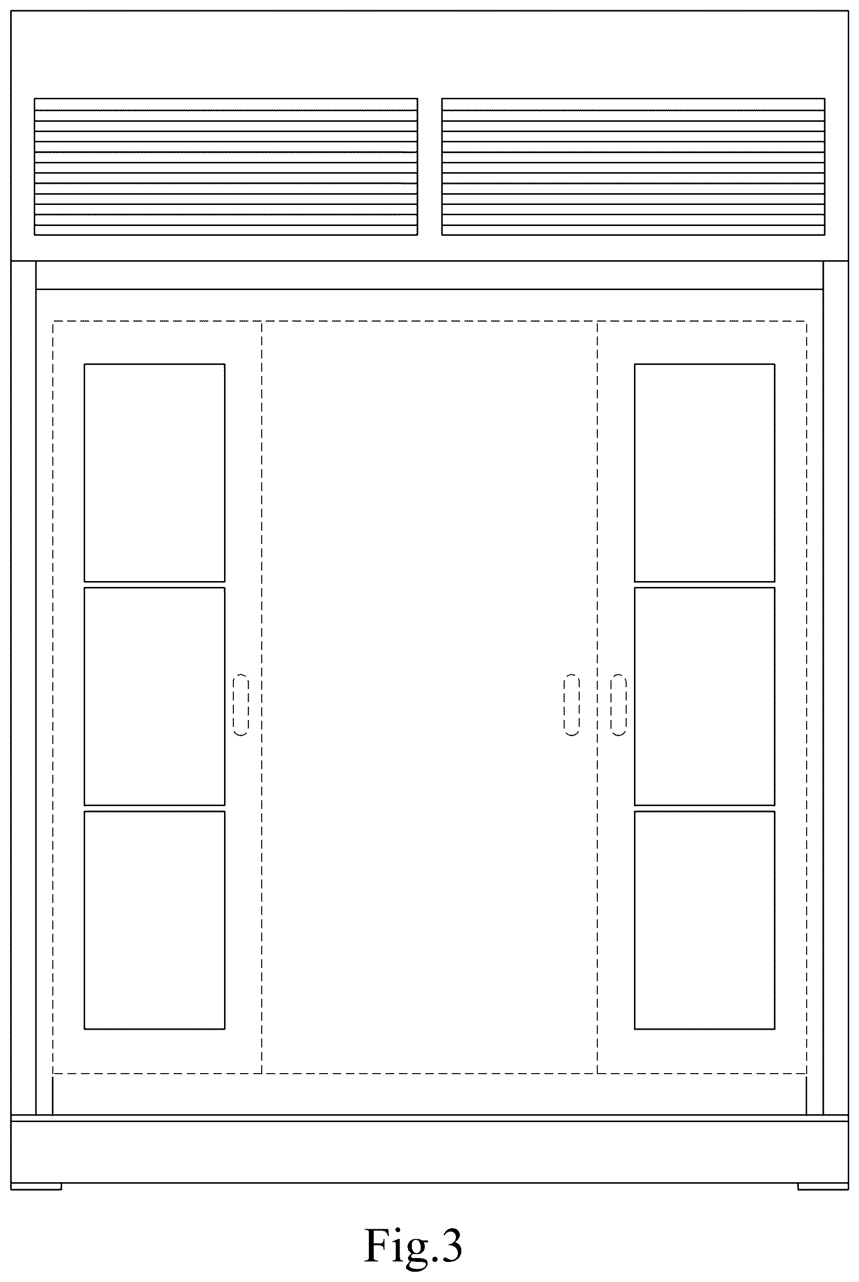 Patent USD1077275 Figure 3 – Water cooling cabinet for battery charging