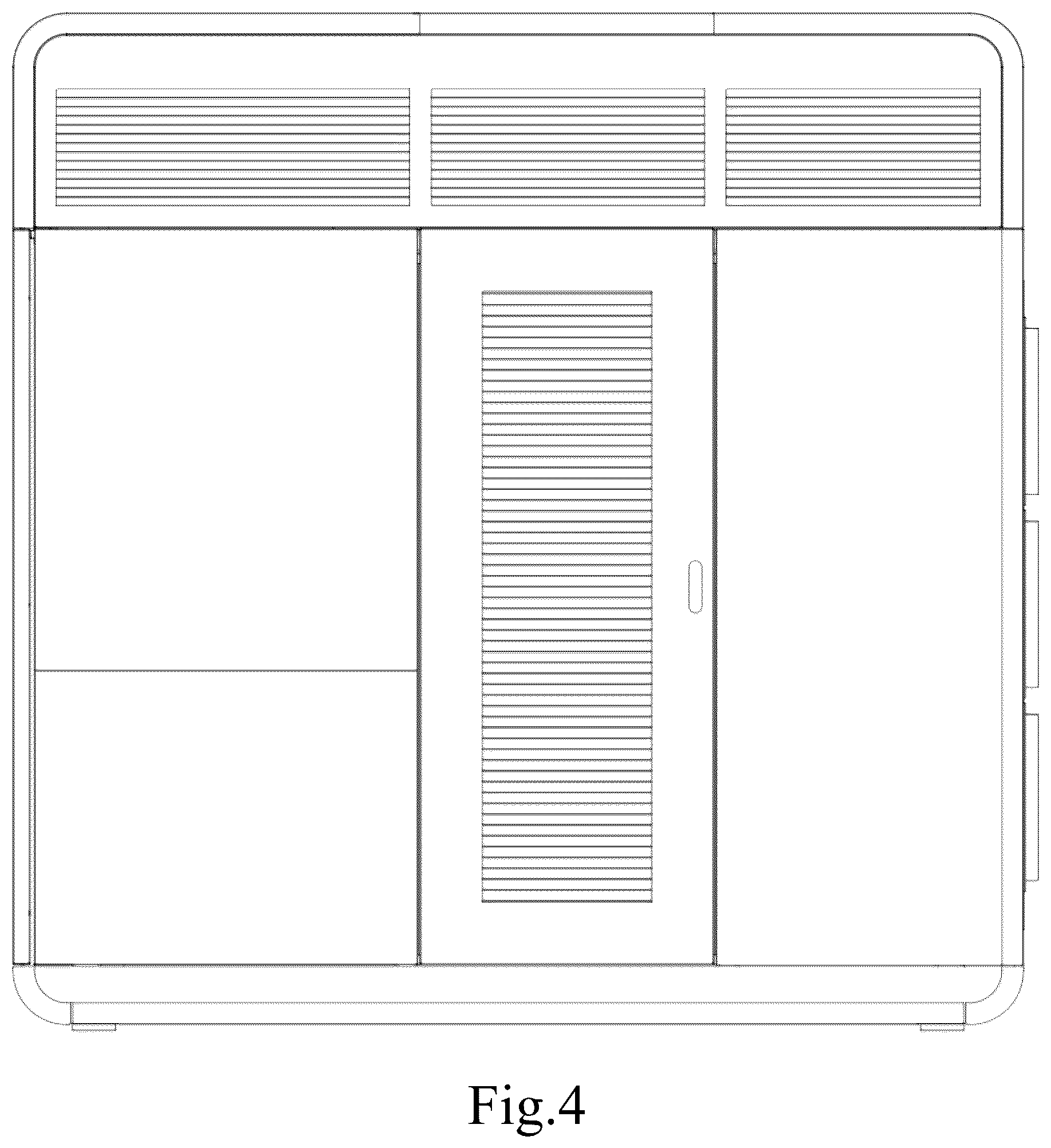 Patent USD1077275 Figure 4 – Water cooling cabinet for battery charging