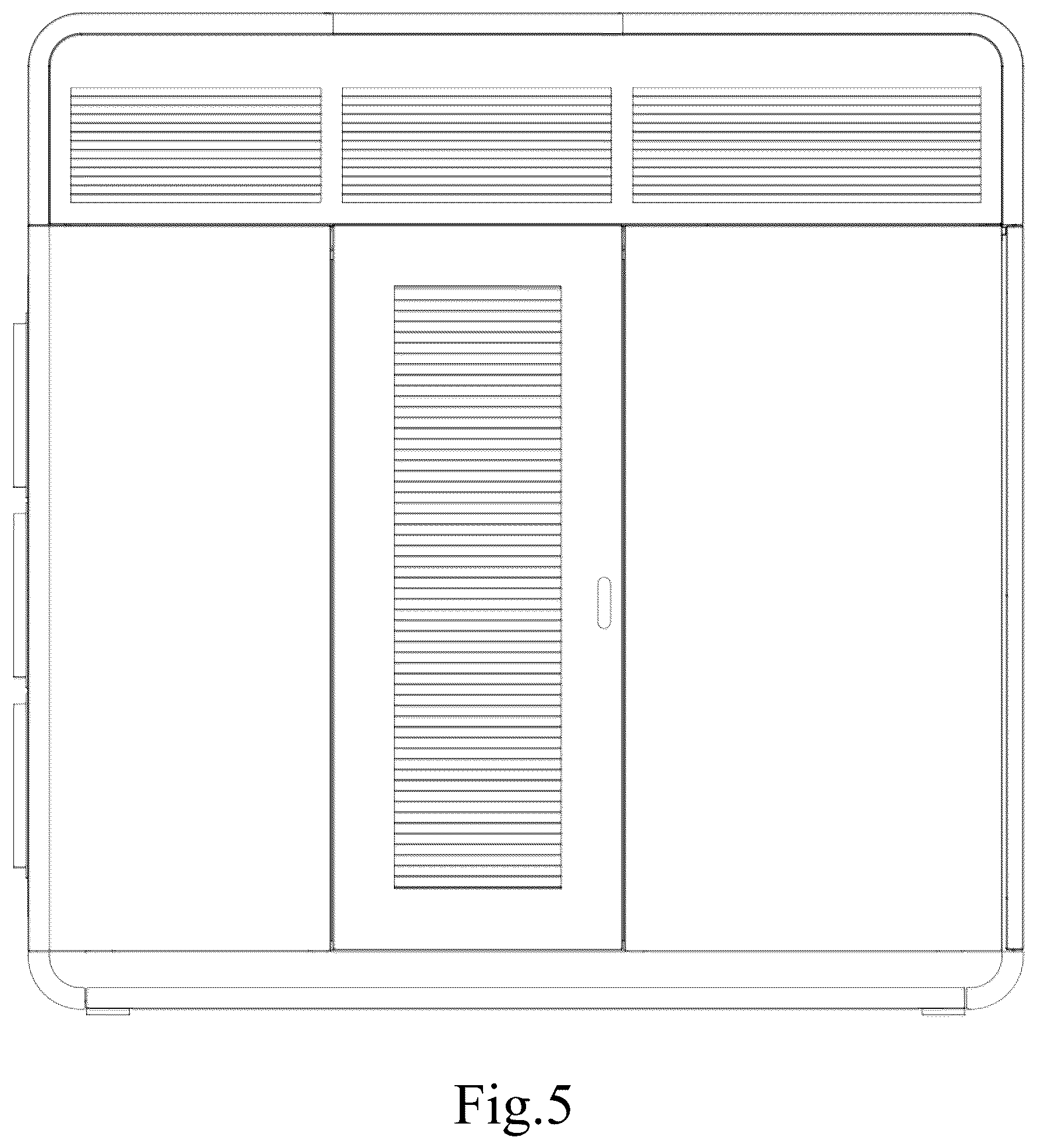 Patent USD1077275 Figure 5 – Water cooling cabinet for battery charging