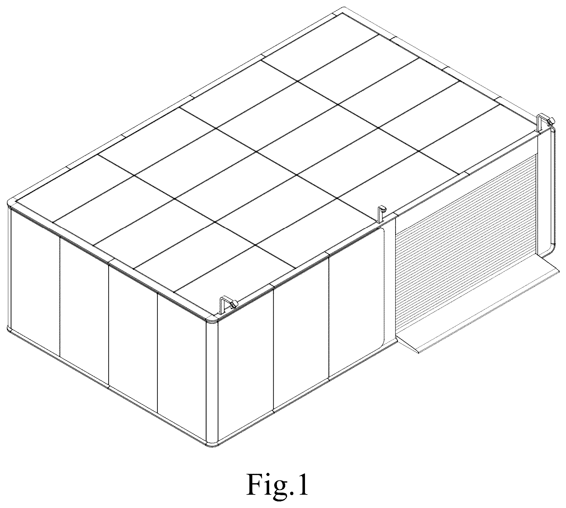 Patent USD1077276 Figure 1 – Battery swapping station