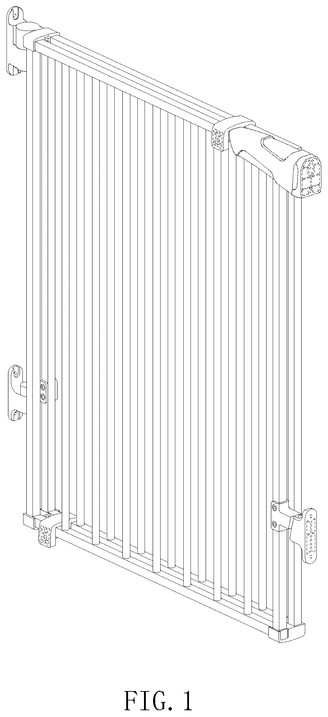 Patent USD1077278 Figure 1 – Retractable gate