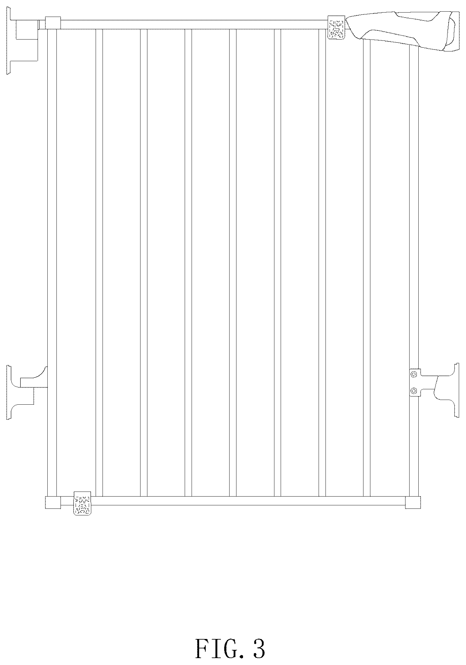 Patent USD1077278 Figure 3 – Retractable gate