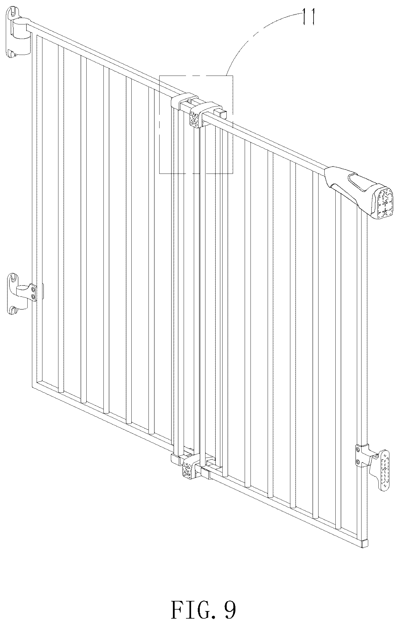 Patent USD1077278 Figure 9 – Retractable gate
