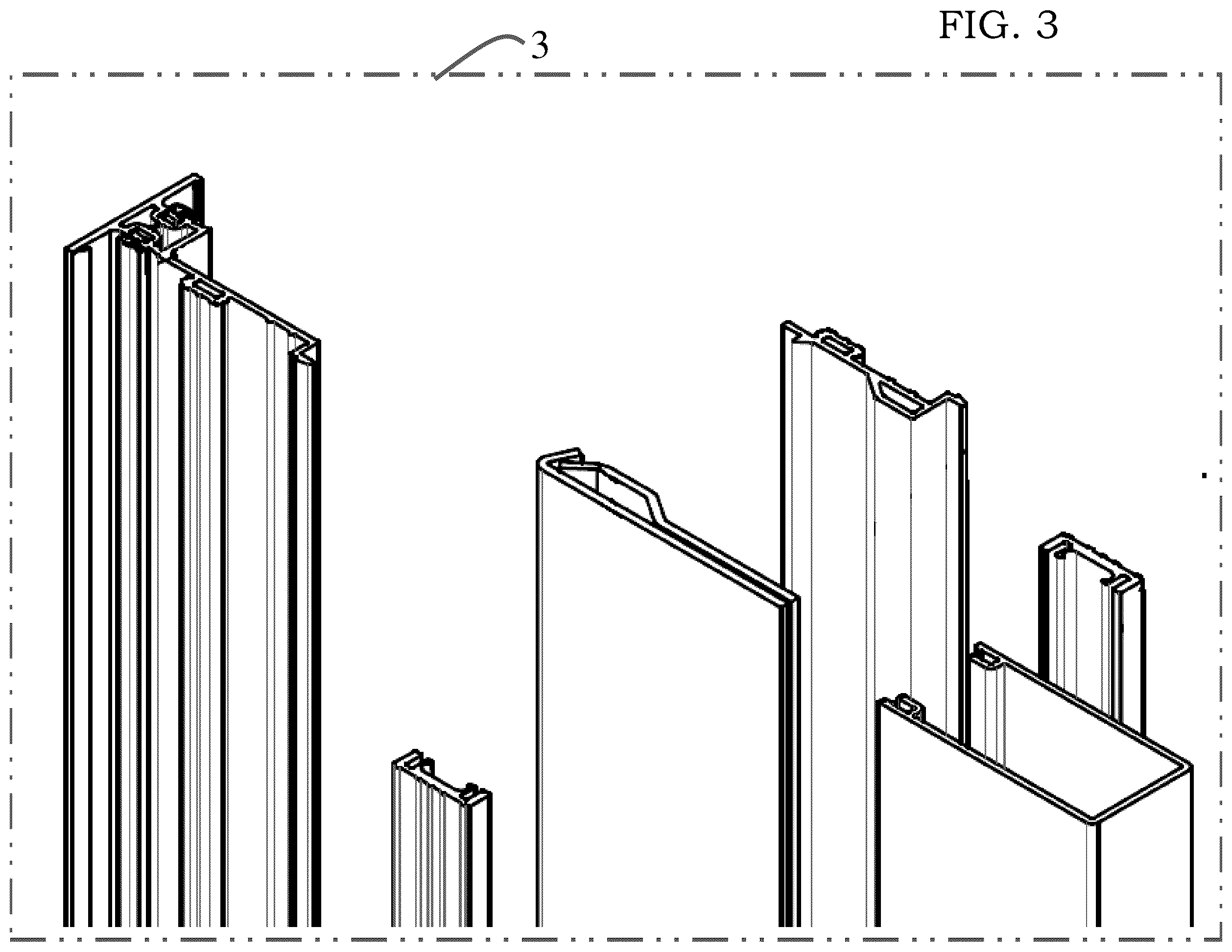 Patent USD1077279 Figure 2 – Mullion assembly