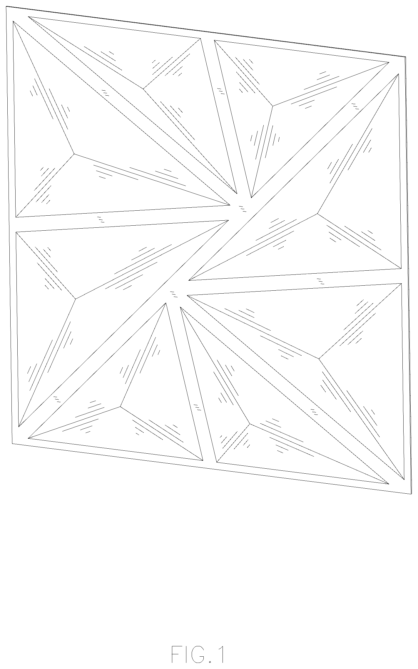 Patent USD1077283 Figure 1 – Wall panel