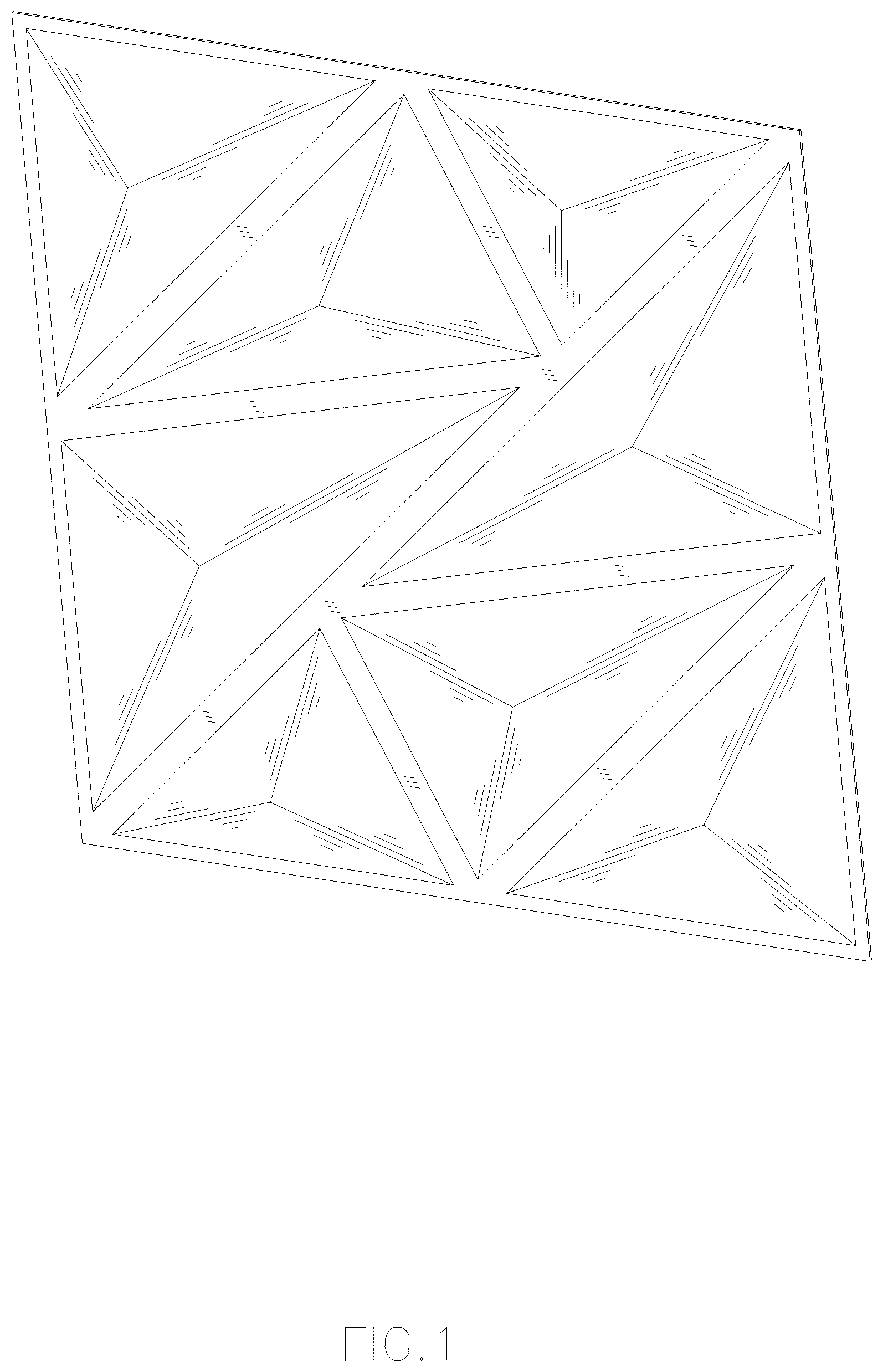 Patent USD1077284 Figure 1 – Wall panel