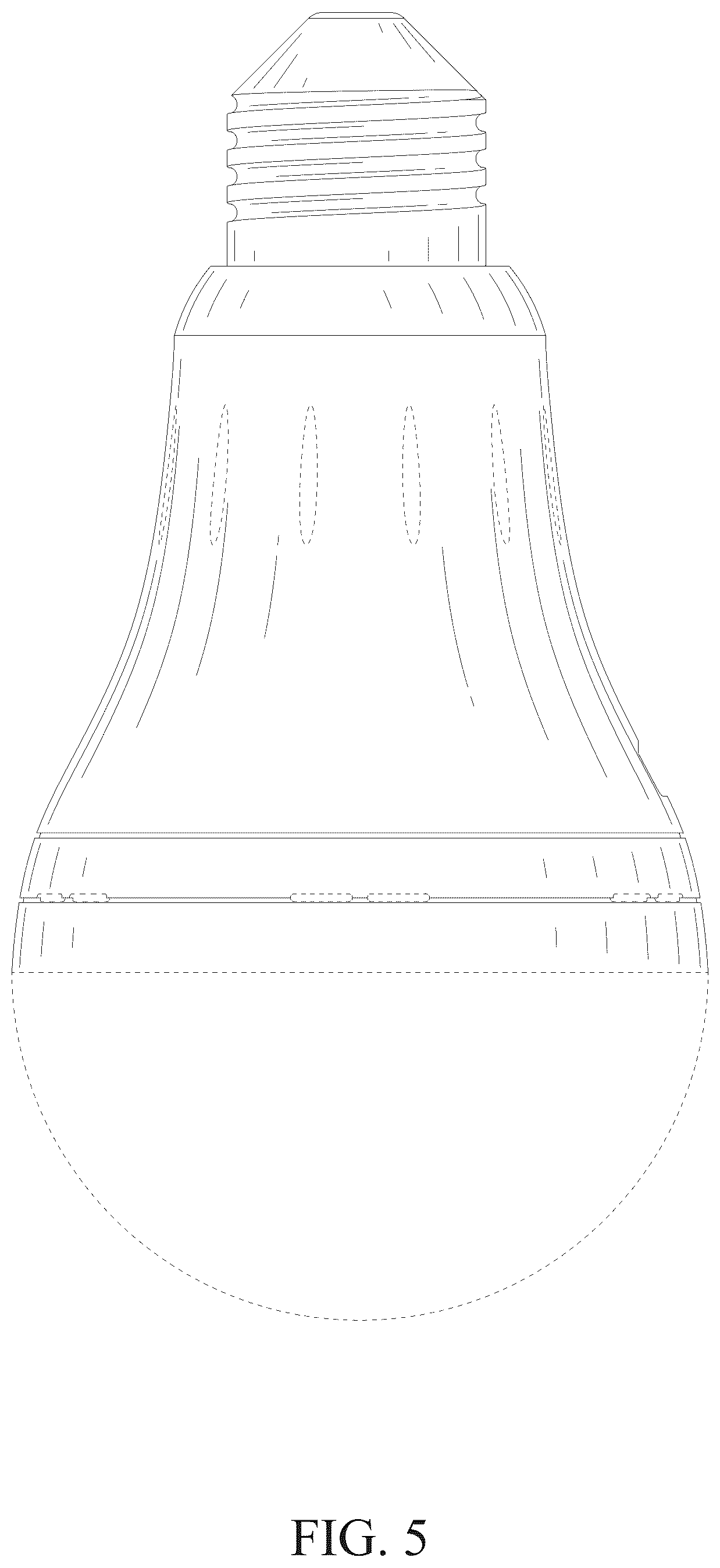 Patent USD1077285 Figure 5 – Light bulb
