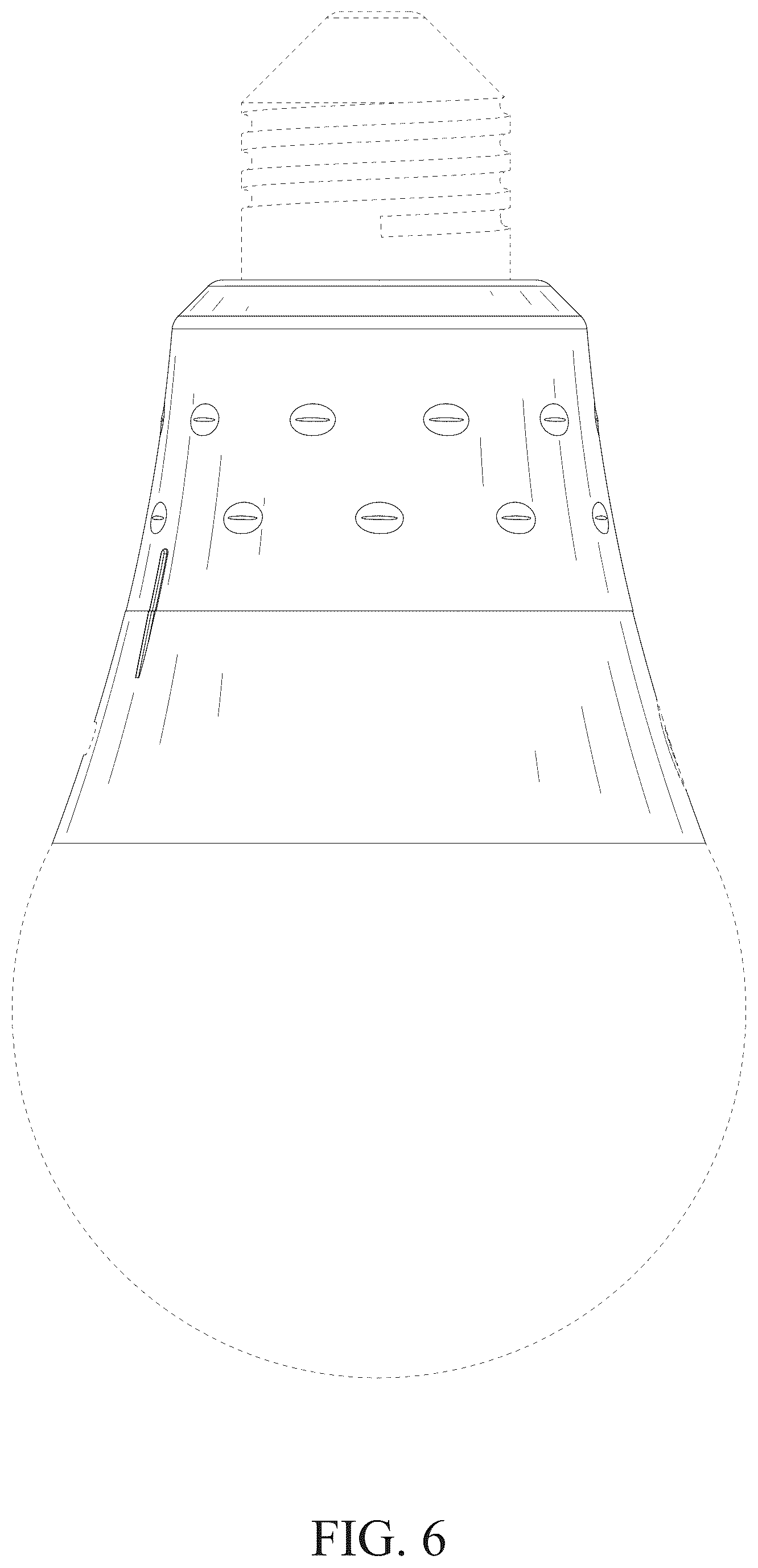 Patent USD1077286 Figure 6 – Light bulb