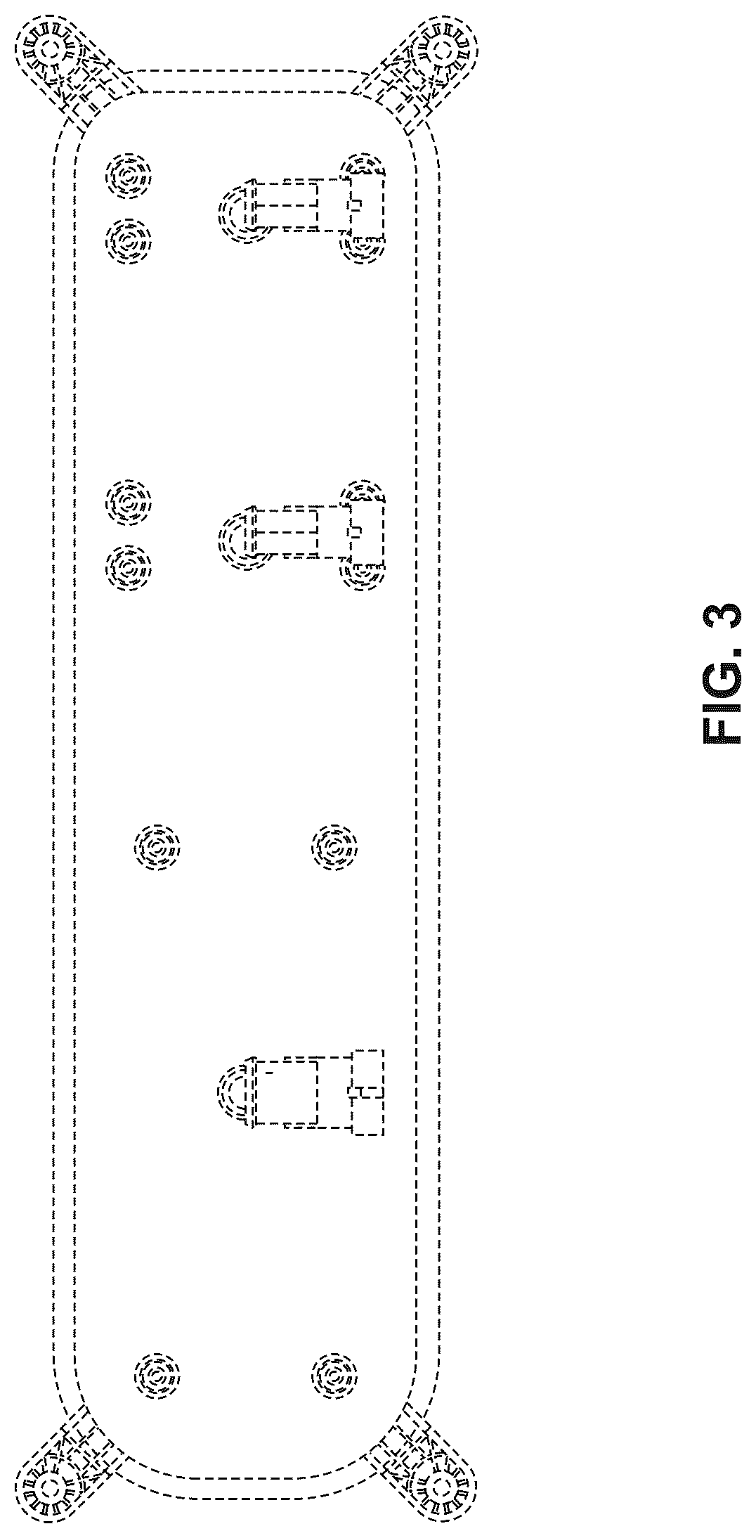 Patent USD1077290 Figure 3 – Rear light for a vehicle