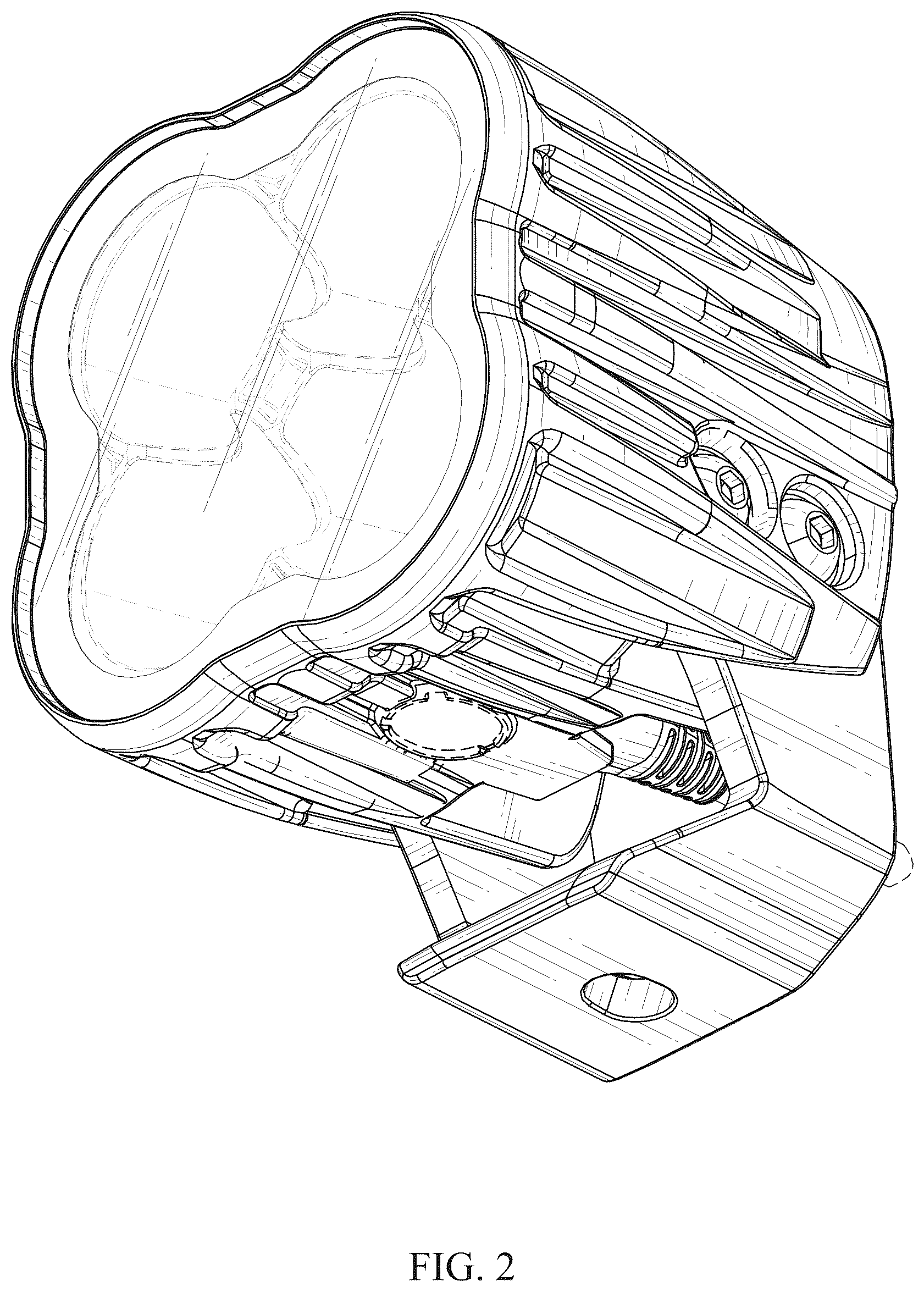Patent USD1077296 Figure 2 – Pod light