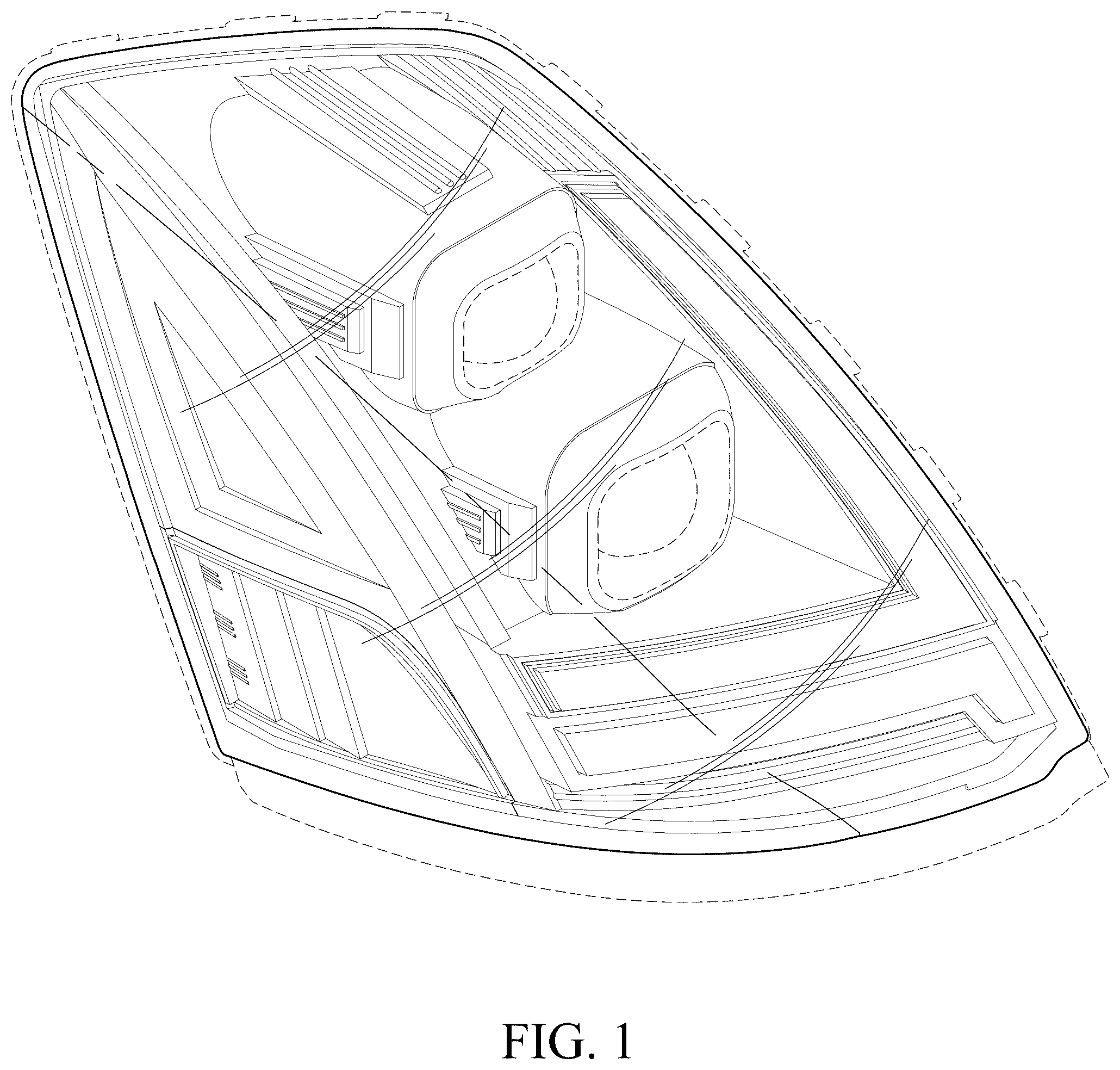 Patent USD1077299 Figure 1 – Vehicle light