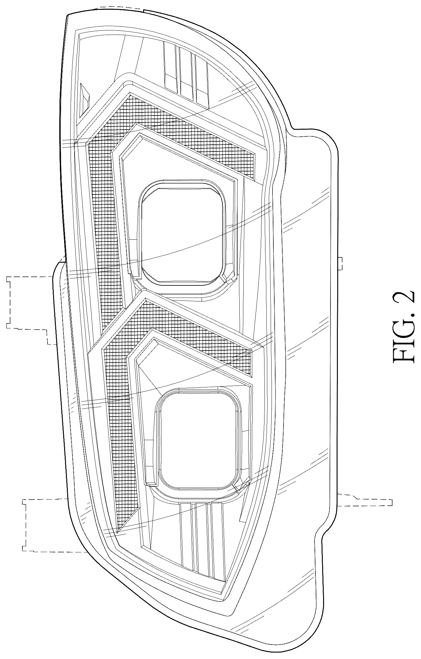 Patent USD1077303 Figure 2 – Vehicle light