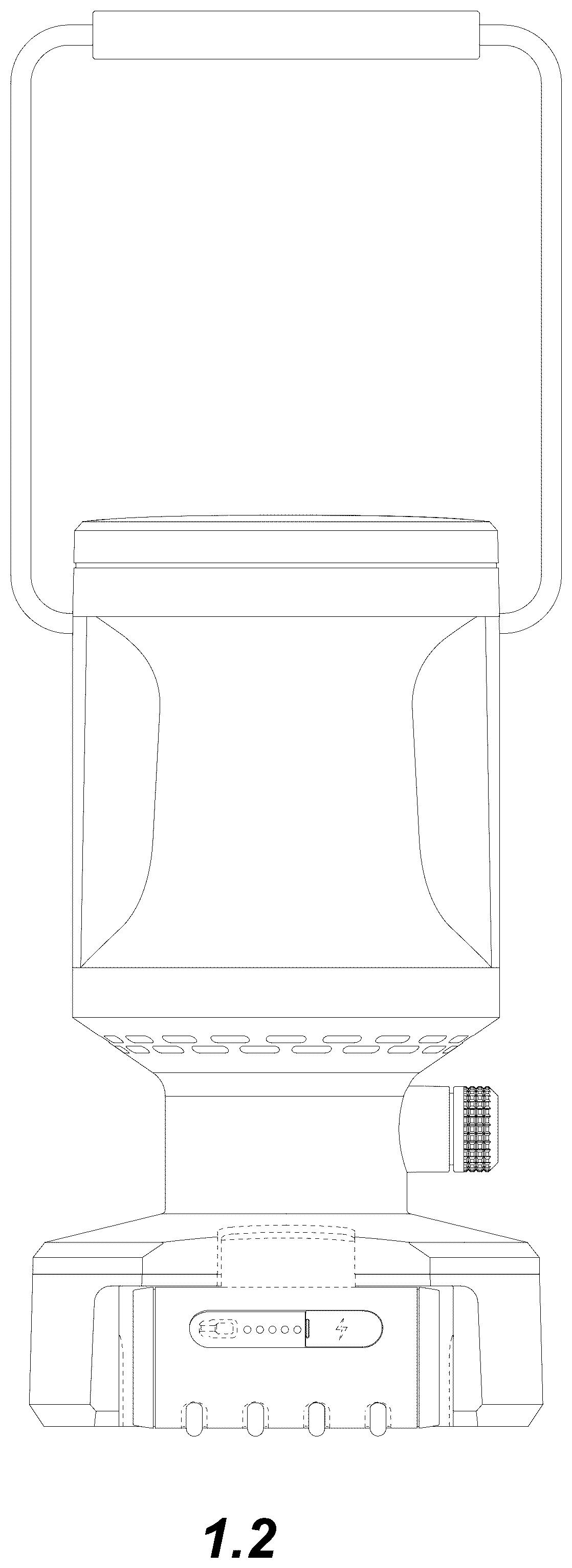 Patent USD1077306 Figure 2 – Portable lantern