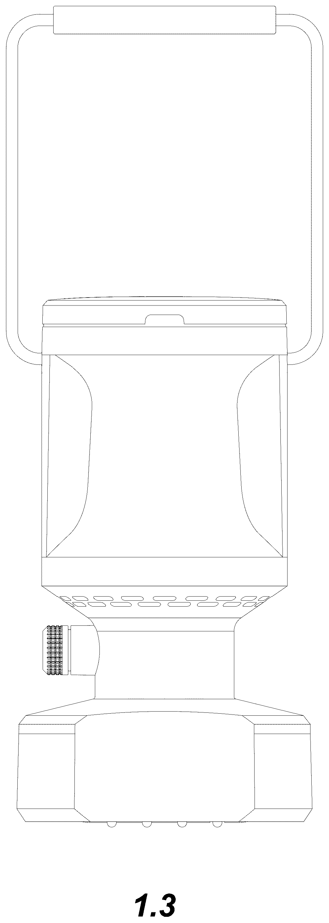Patent USD1077306 Figure 3 – Portable lantern