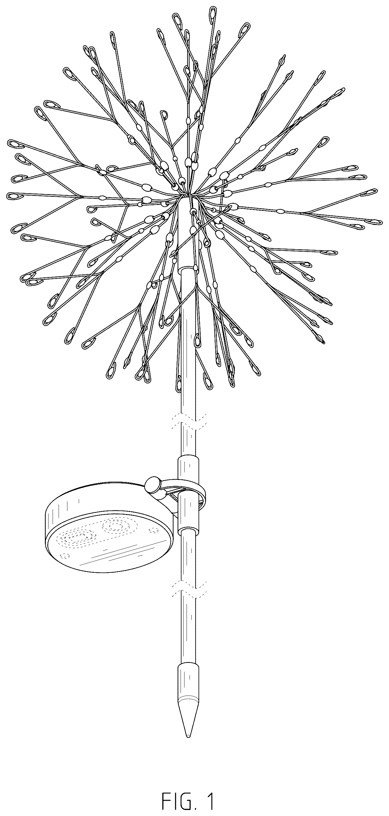 Patent USD1077310 Figure 1 – Firework lamp