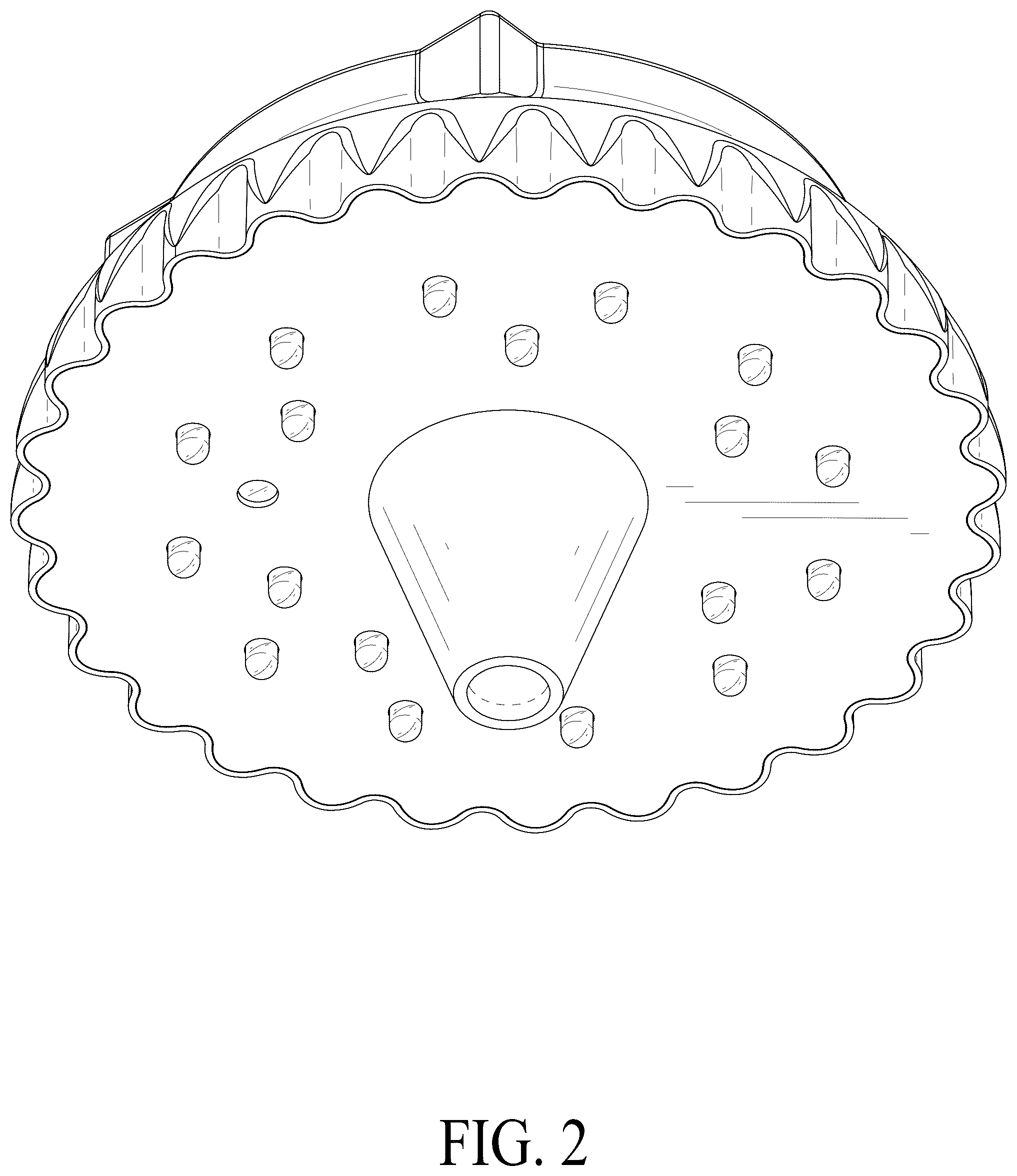 Patent USD1077313 Figure 2 – Disco ball rotating motor with light