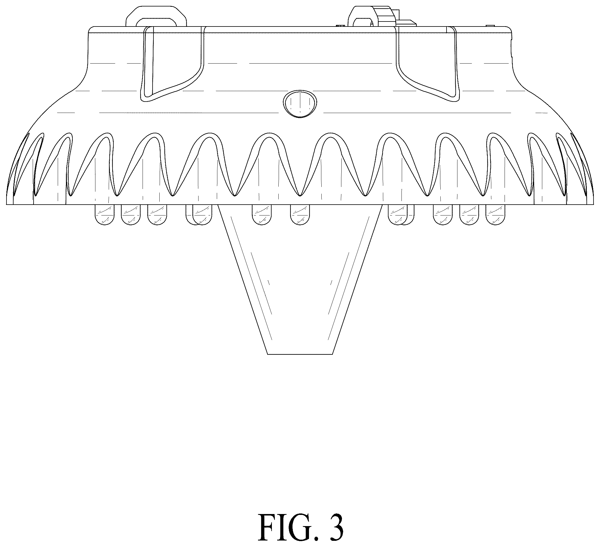 Patent USD1077313 Figure 3 – Disco ball rotating motor with light