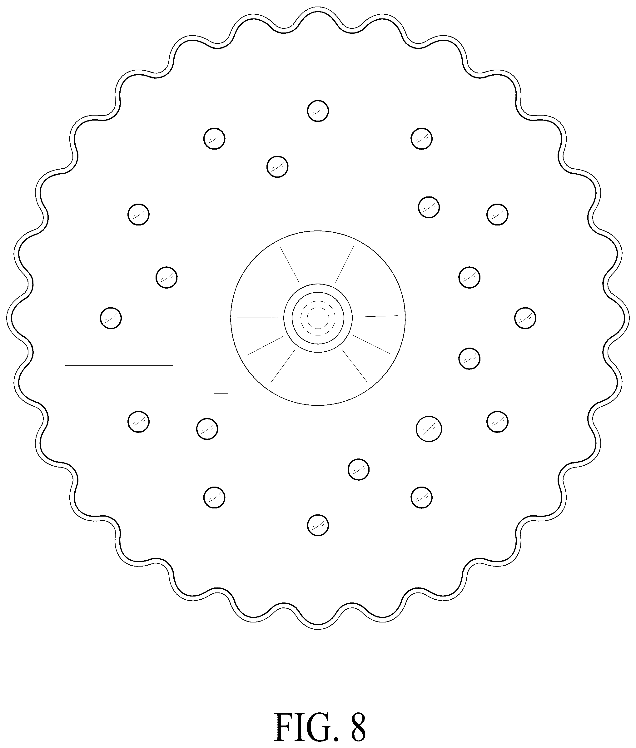 Patent USD1077313 Figure 8 – Disco ball rotating motor with light