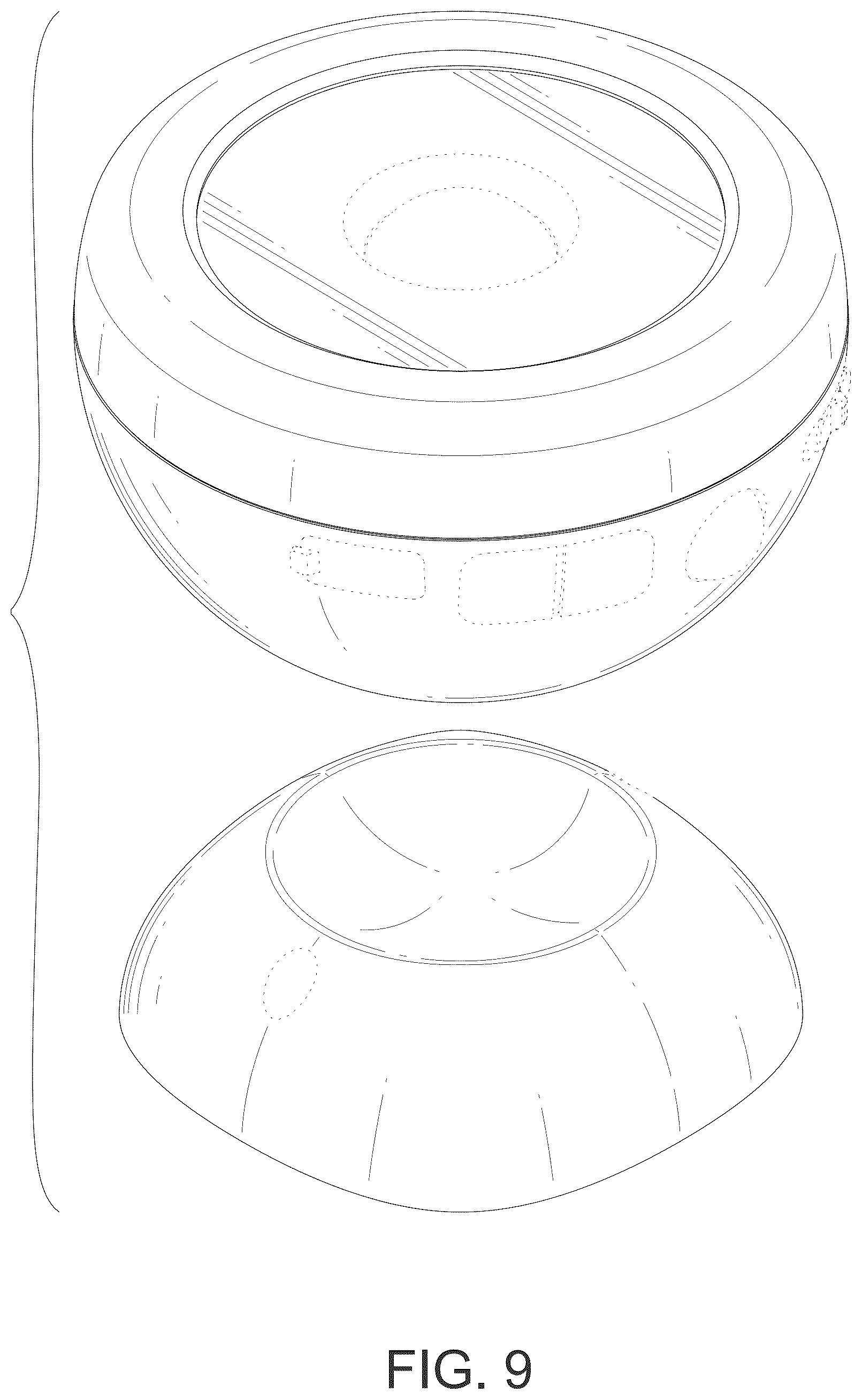 Patent USD1077315 Figure 9 – Ball-shaped sensor light