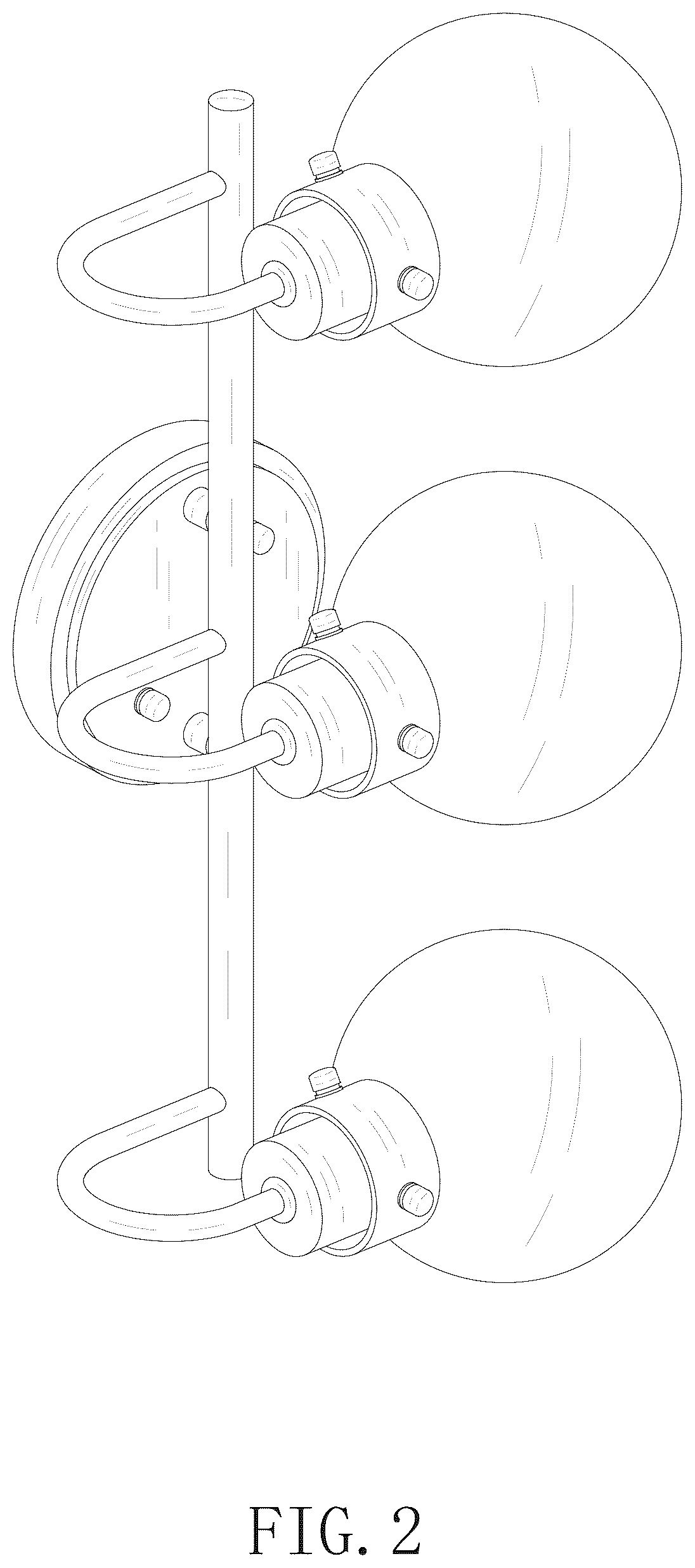 Patent USD1077320 Figure 2 – Wall lamp