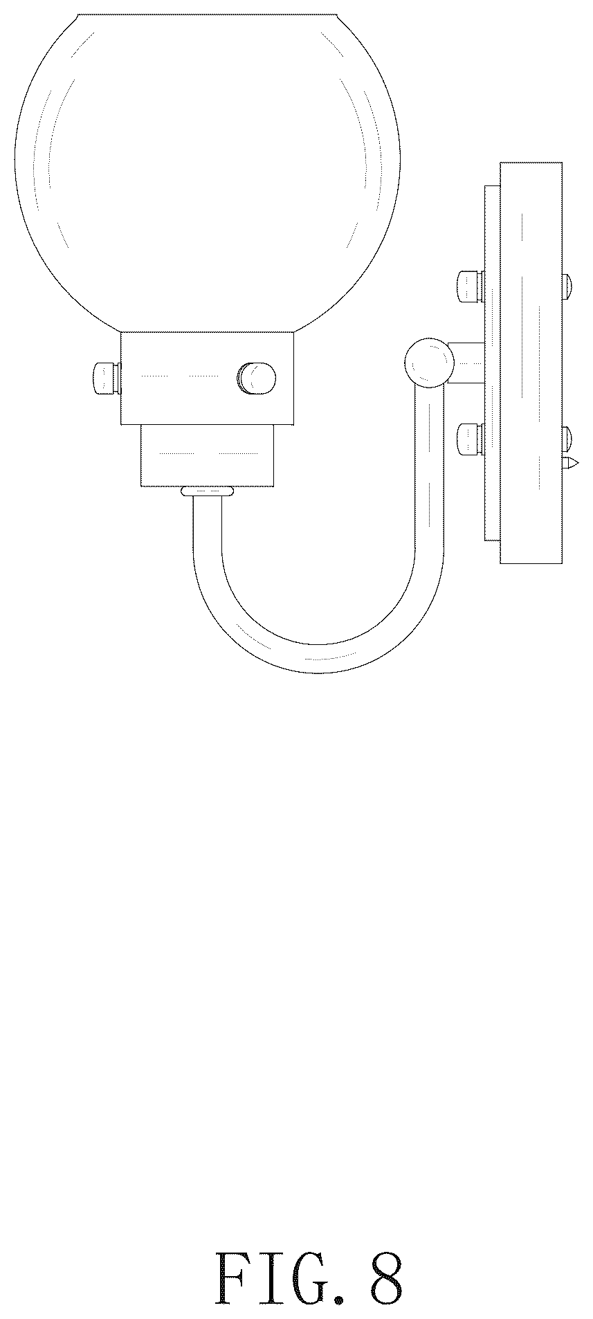 Patent USD1077320 Figure 8 – Wall lamp