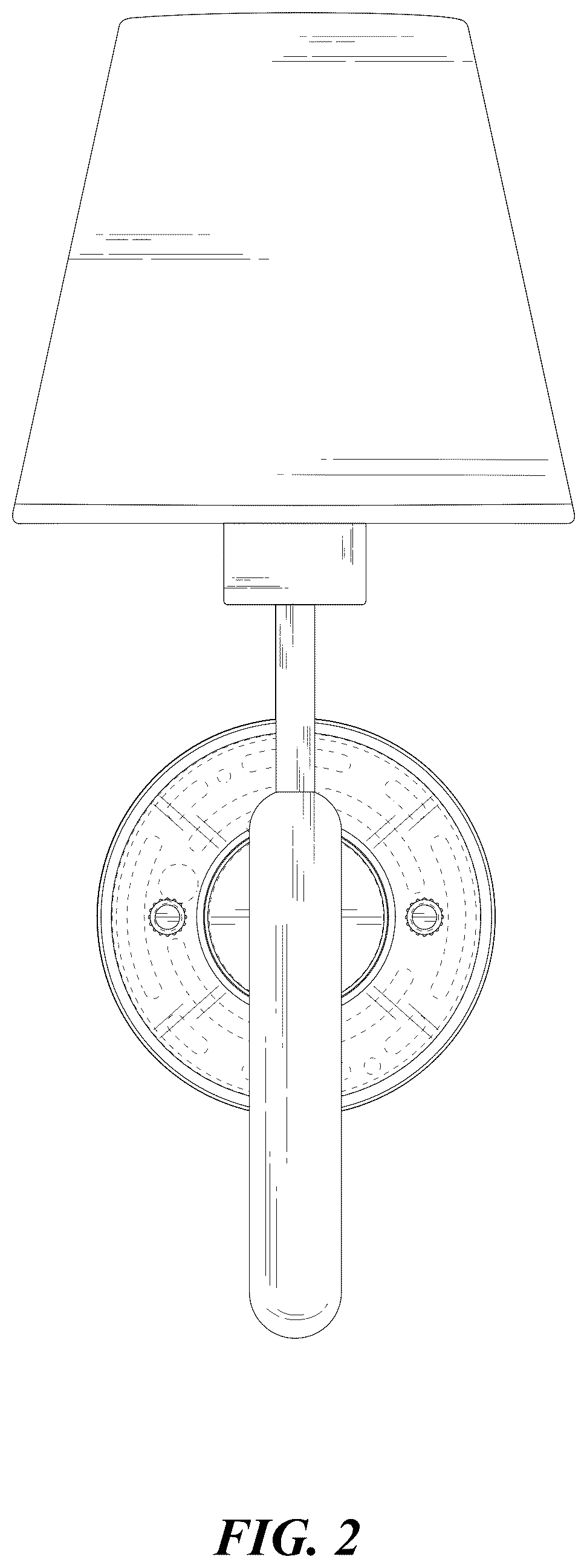 Patent USD1077326 Figure 2 – Wall lamp