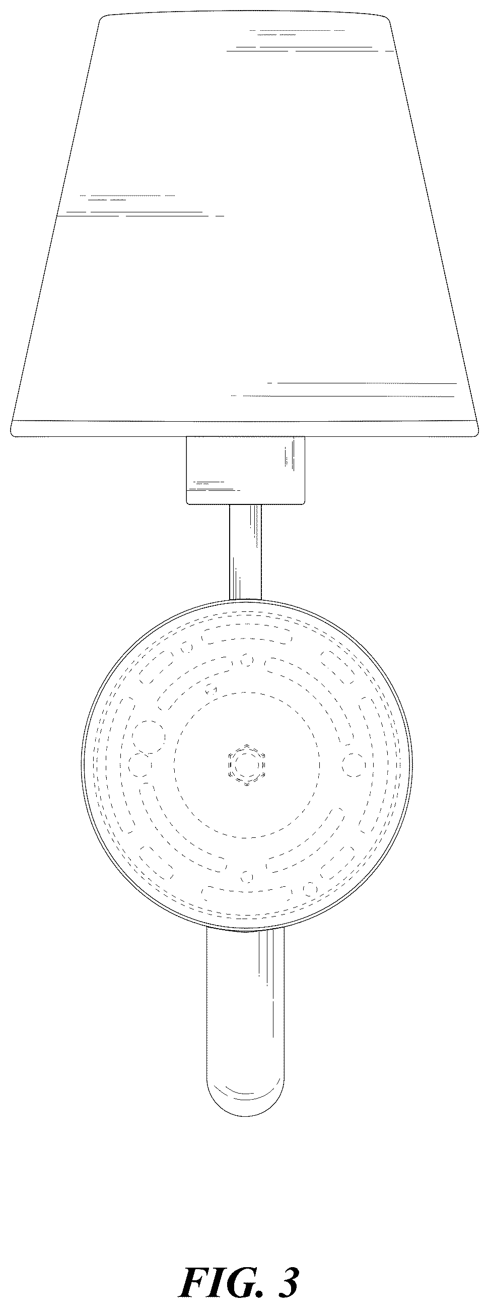 Patent USD1077326 Figure 3 – Wall lamp