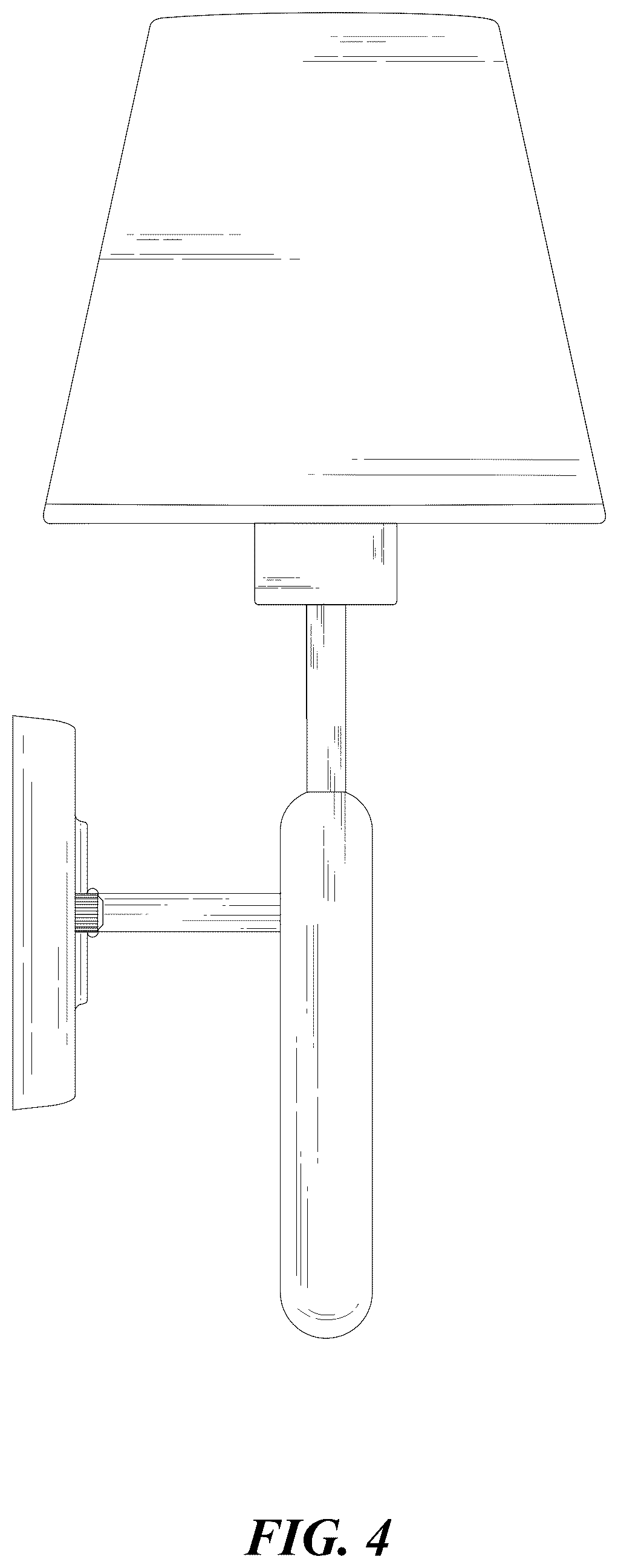 Patent USD1077326 Figure 4 – Wall lamp