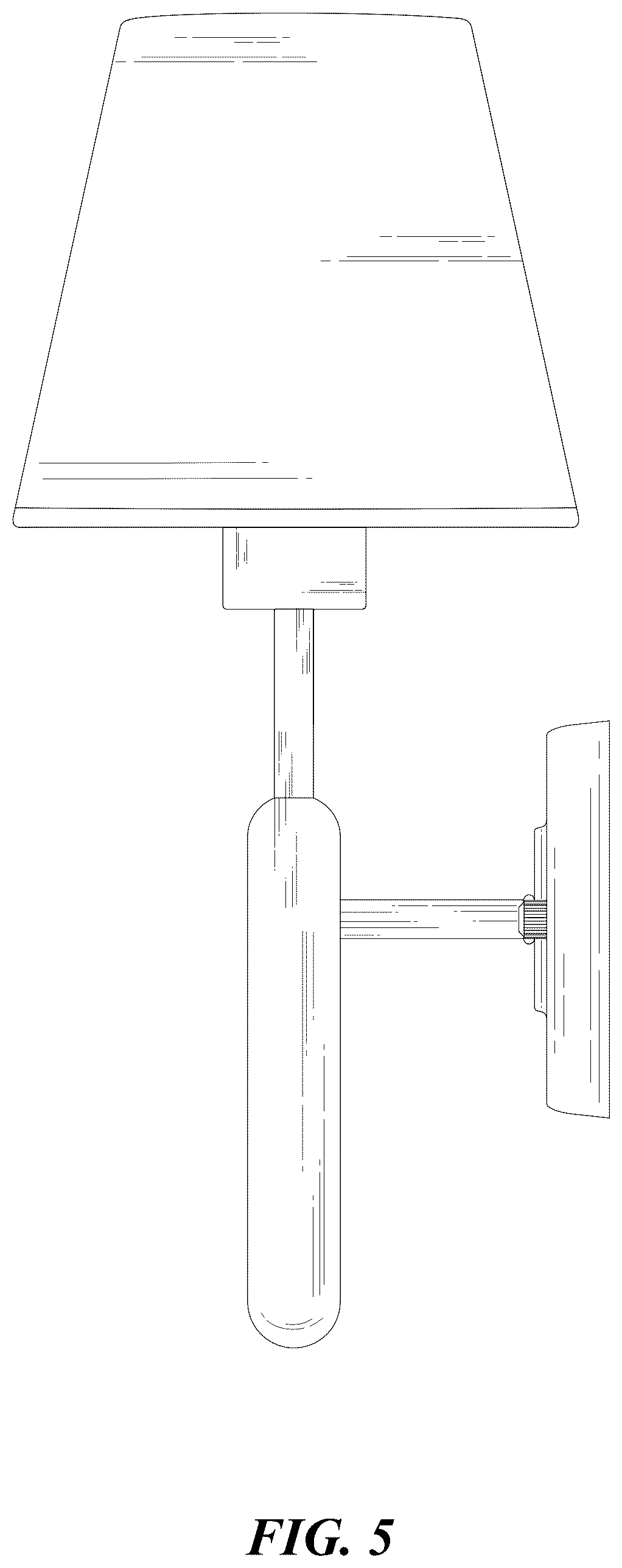 Patent USD1077326 Figure 5 – Wall lamp