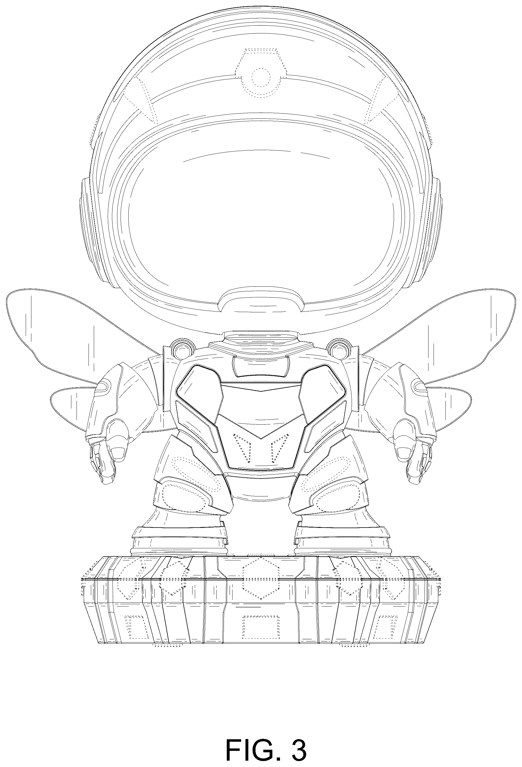 Patent USD1077334 Figure 3 – Bee projection lamp