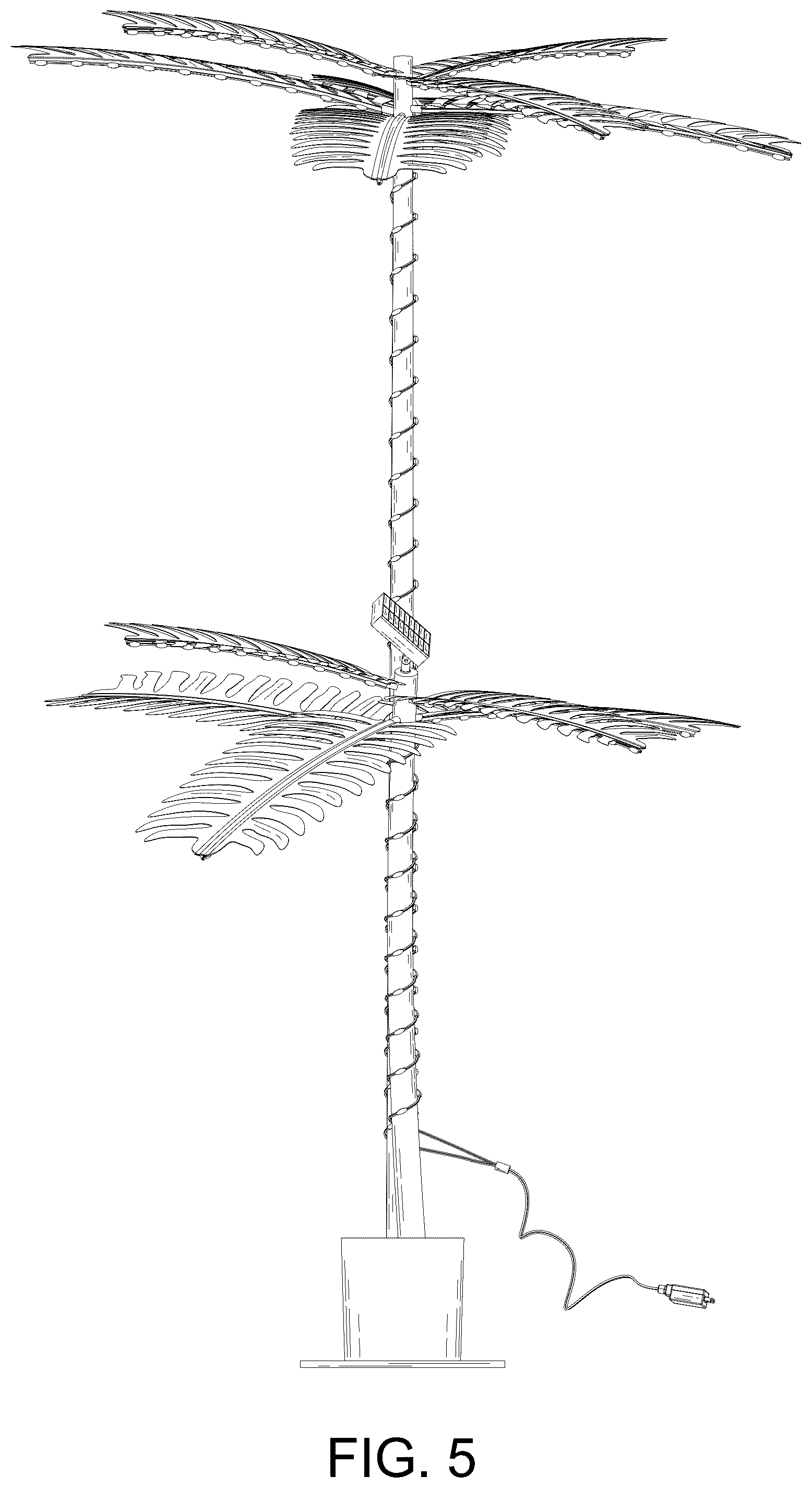 Patent USD1077335 Figure 5 – Tree lamp