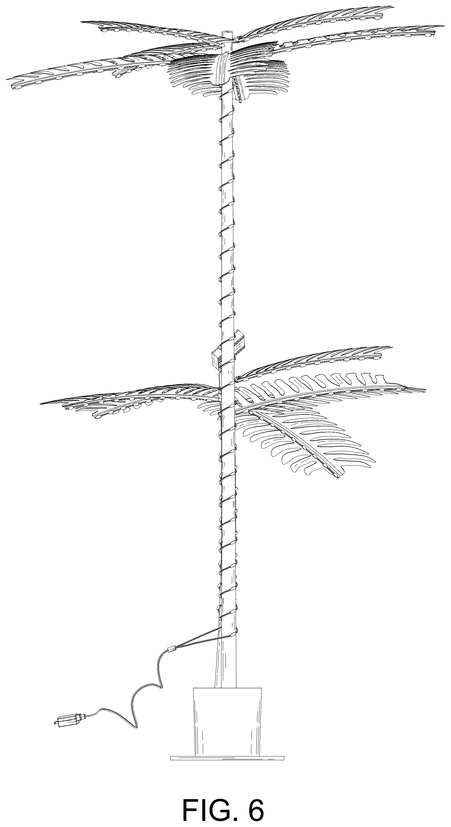 Patent USD1077335 Figure 6 – Tree lamp