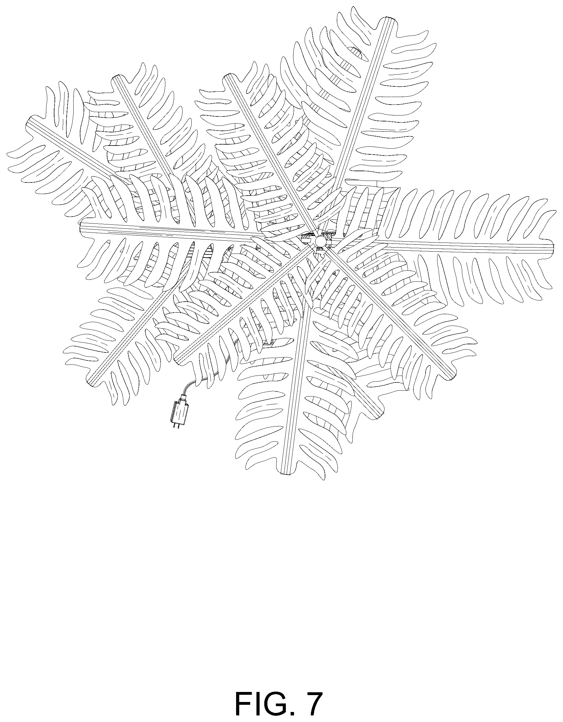 Patent USD1077335 Figure 7 – Tree lamp