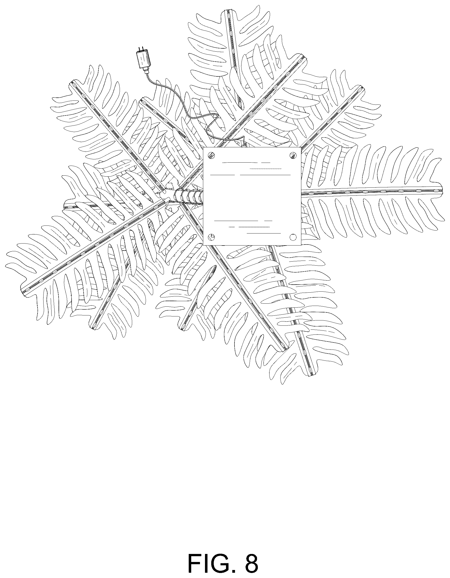 Patent USD1077335 Figure 8 – Tree lamp