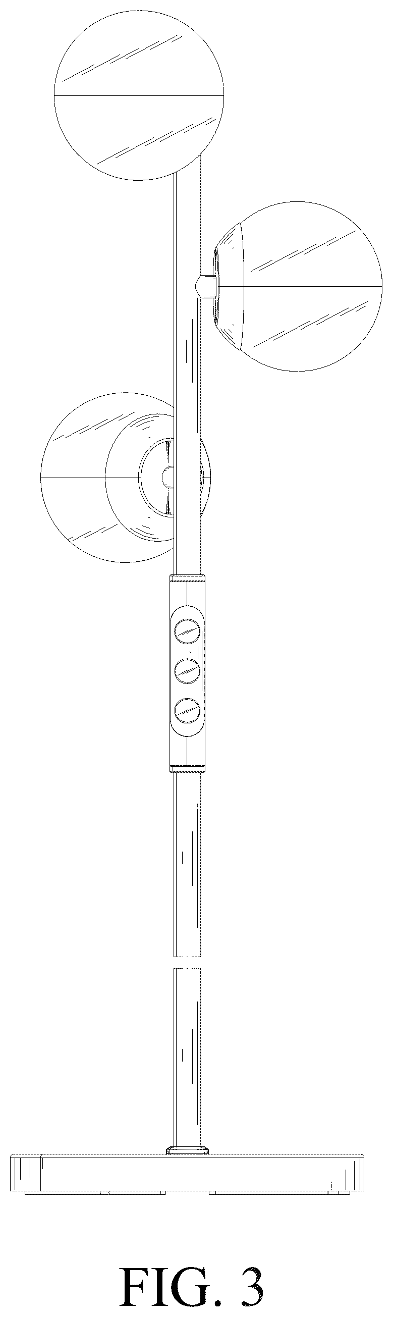 Patent USD1077337 Figure 3 – Floor lamp